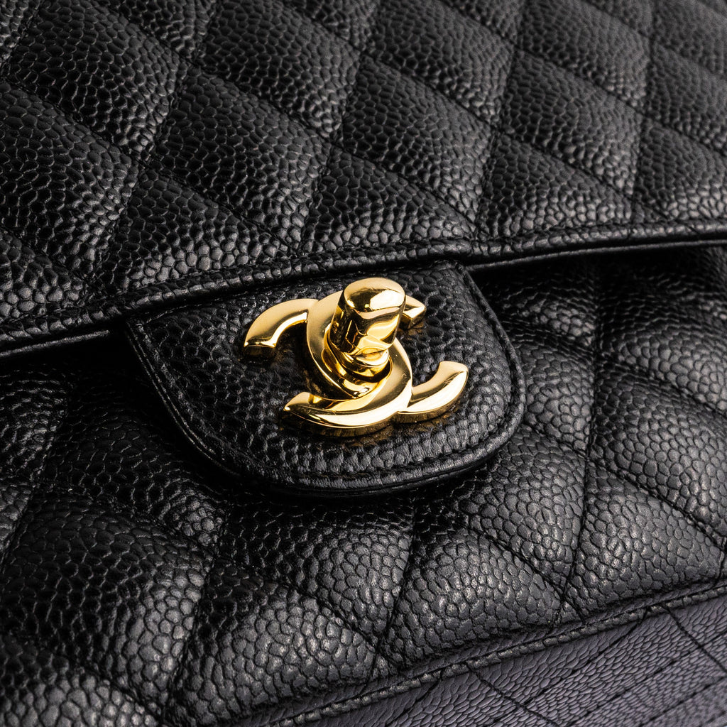 Chanel Classic Flap Medium/Large Black Caviar Shoulder Bag