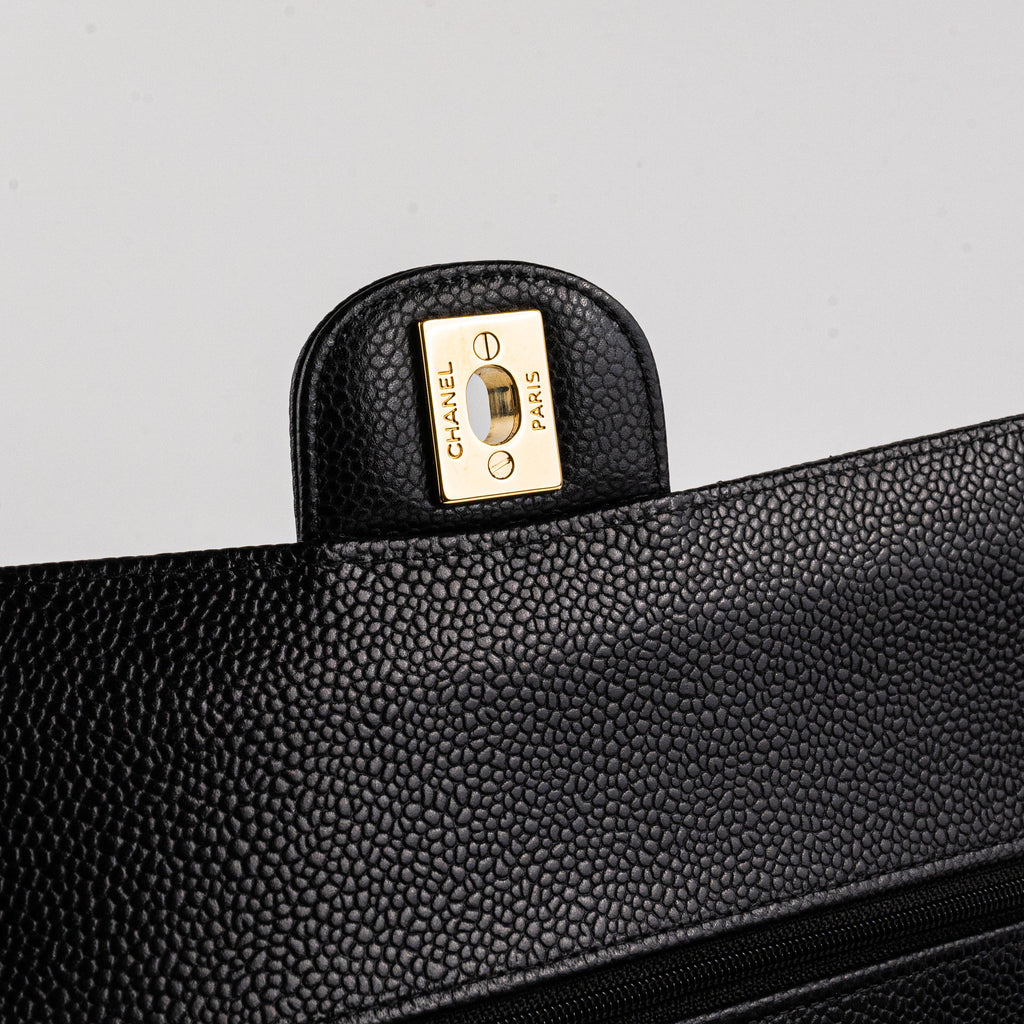 Chanel Classic Flap Medium/Large Black Caviar Shoulder Bag