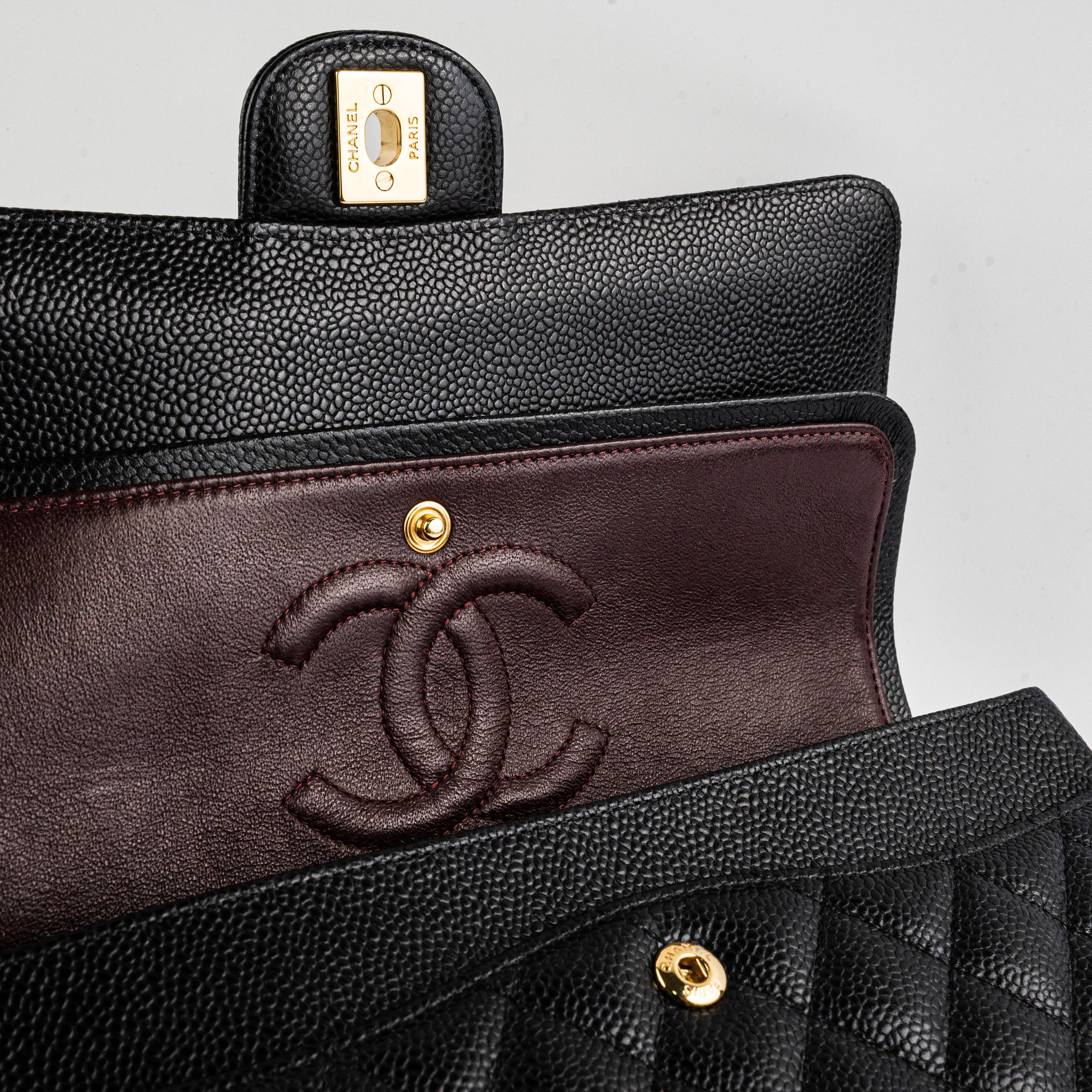 Chanel Classic Flap Medium/Large Black Caviar Shoulder Bag