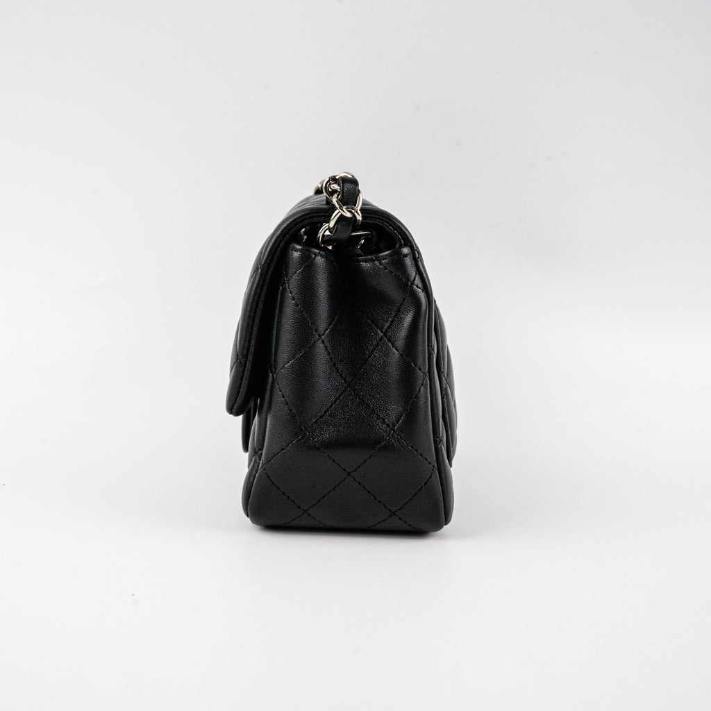 Chanel Square Mini Lambskin Black Bag