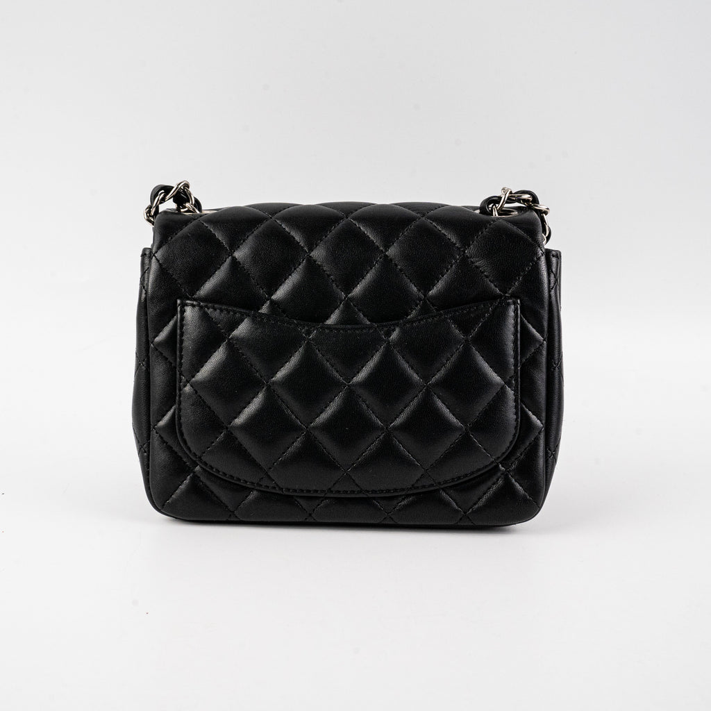 Chanel Square Mini Lambskin Black Bag
