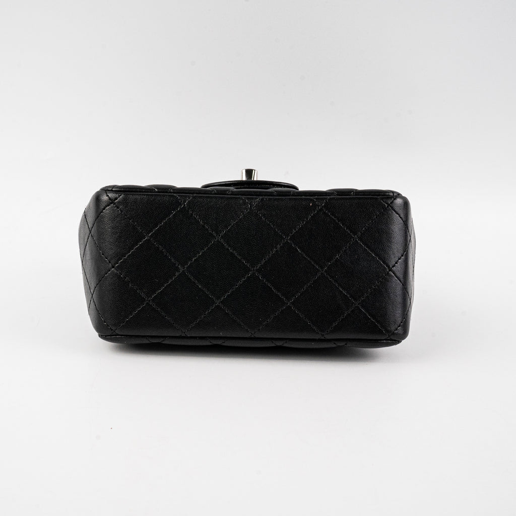 Chanel Square Mini Lambskin Black Bag