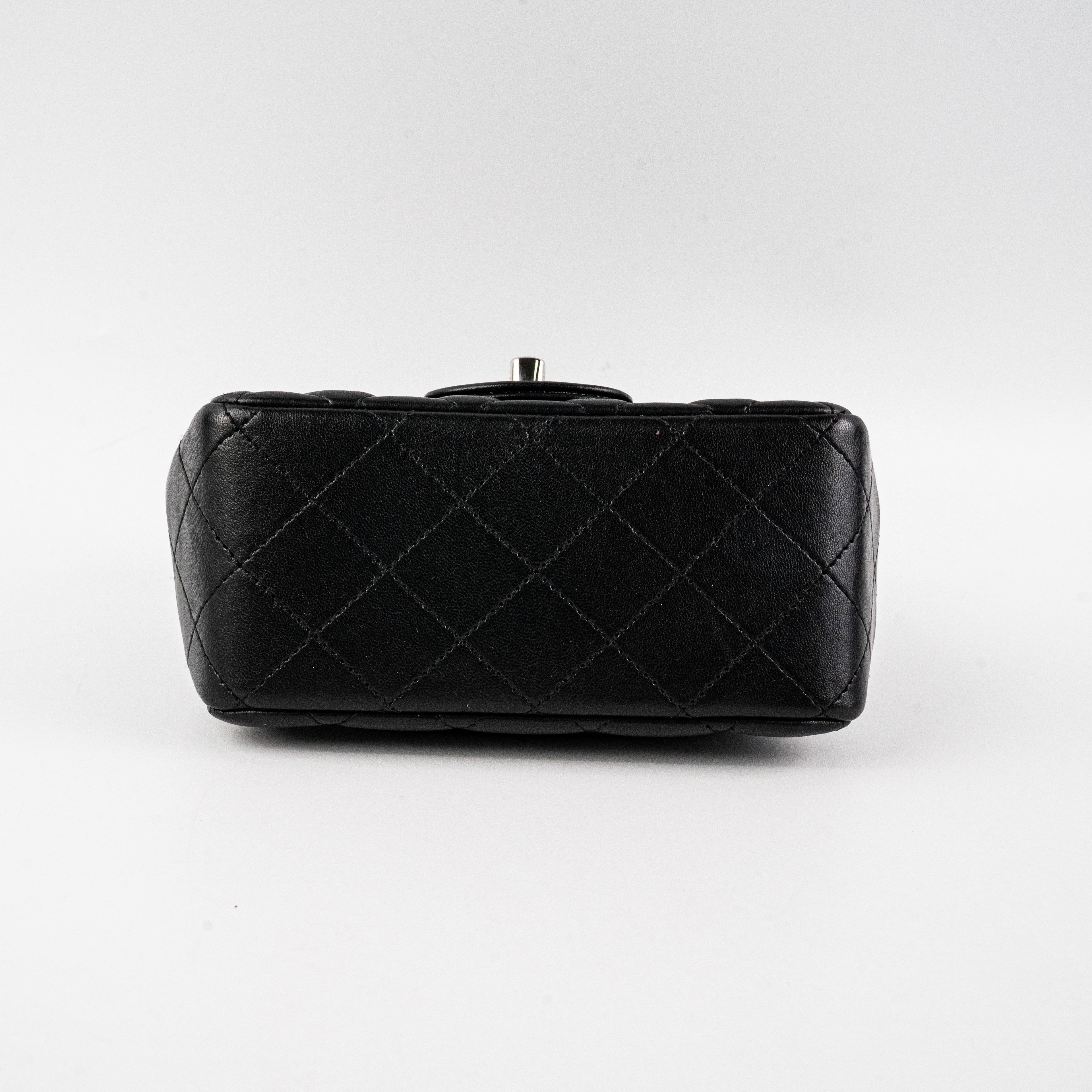 Chanel Square Mini Lambskin Black Bag