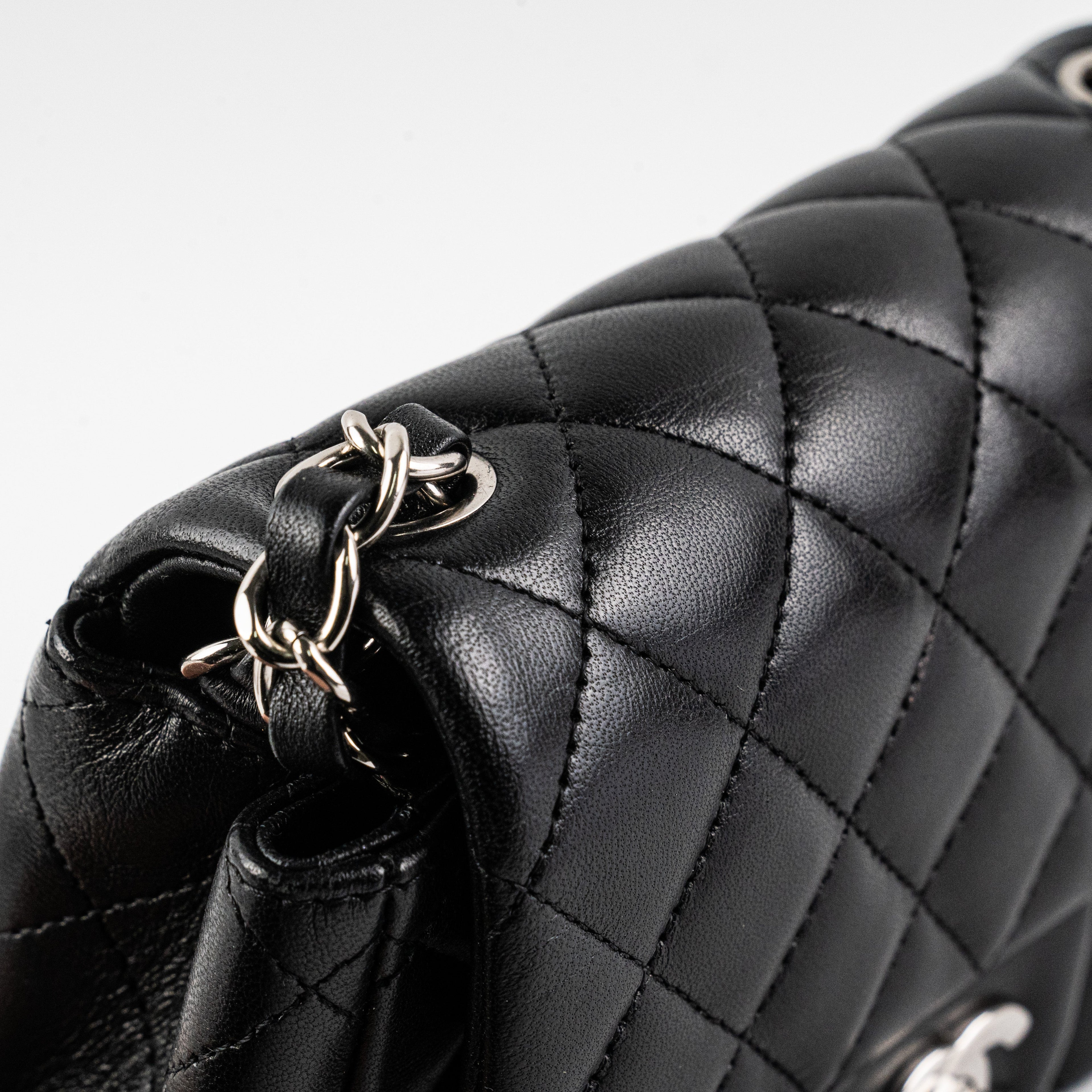 Chanel Square Mini Lambskin Black Bag