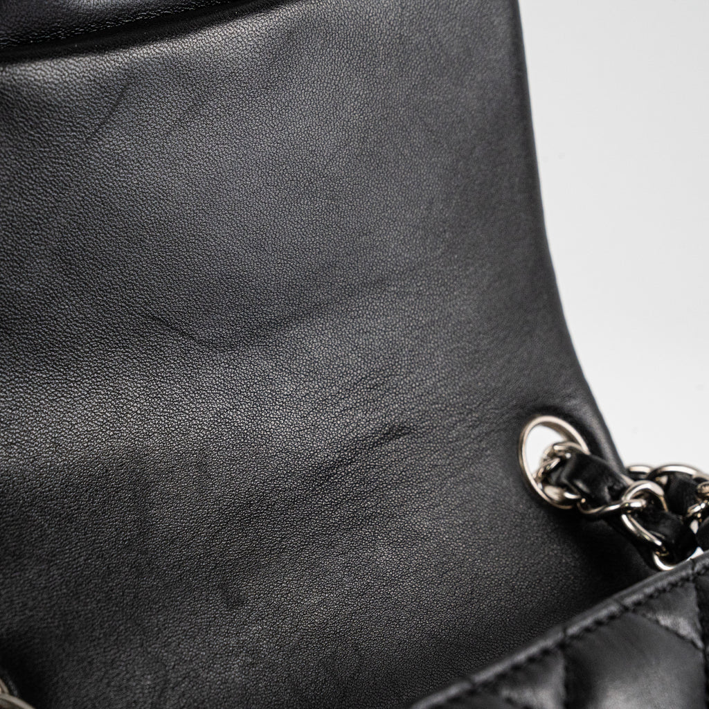 Chanel Square Mini Lambskin Black Bag