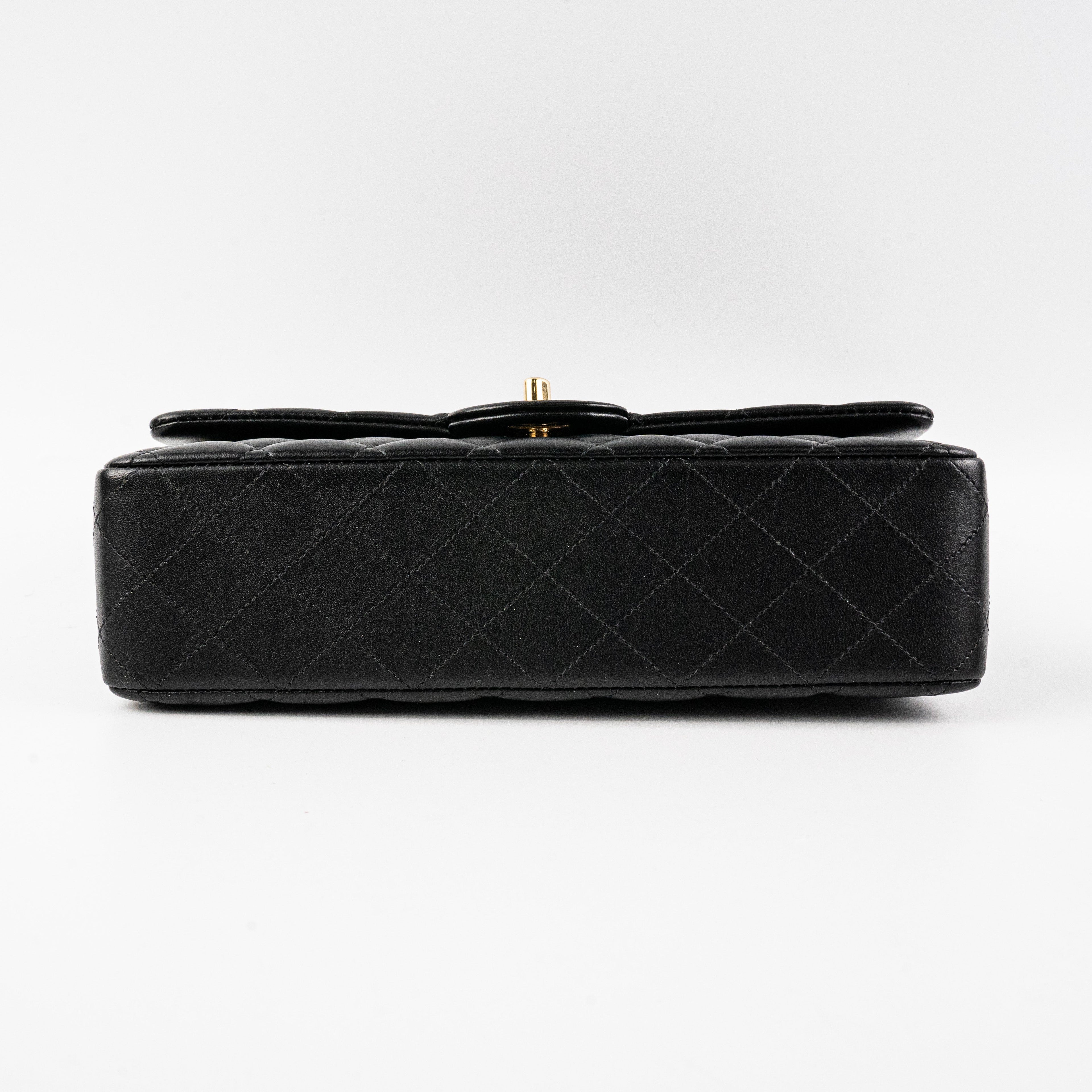 Chanel Classic Flap Medium/Large Lambskin Black Bag - Microchipped