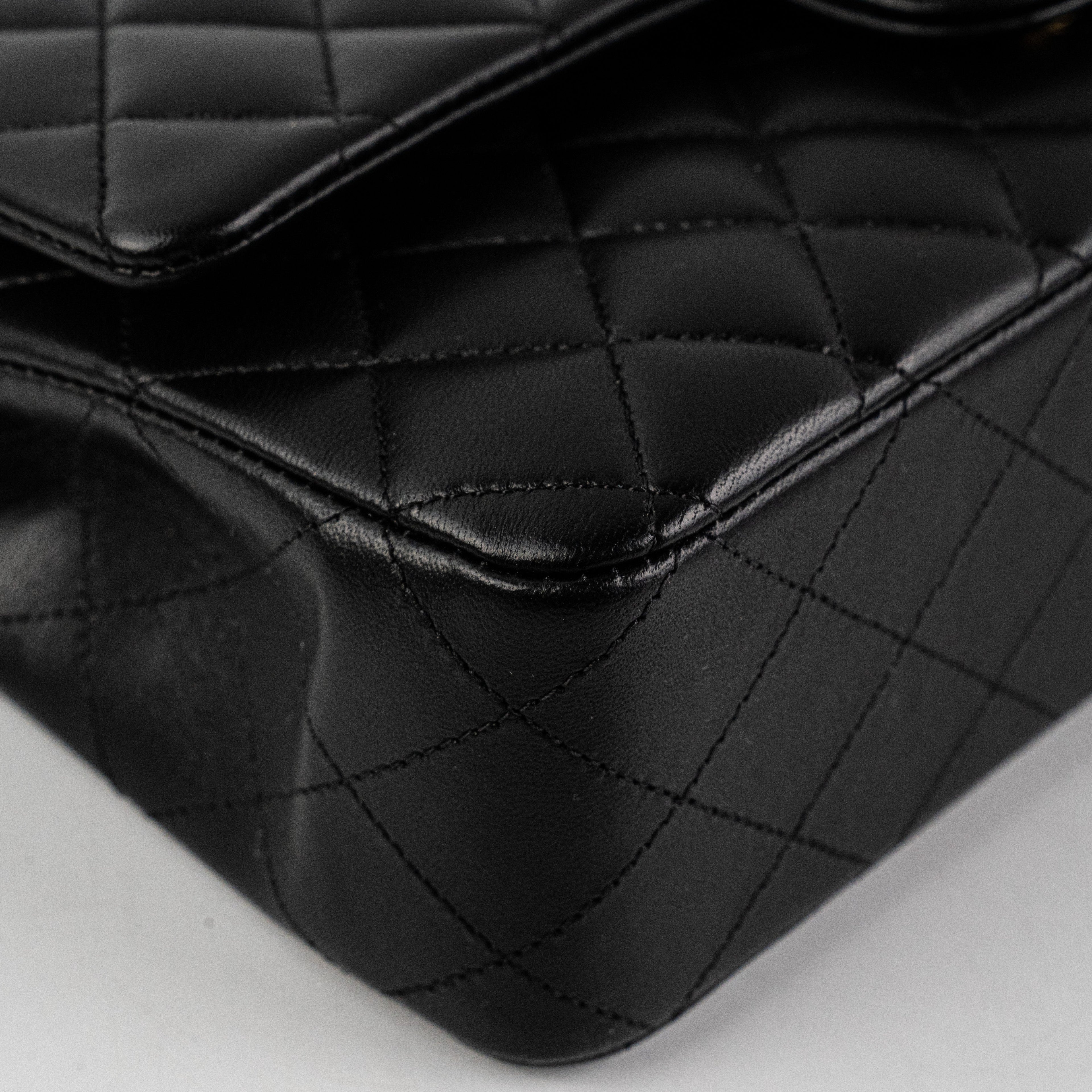 Chanel Classic Flap Medium/Large Lambskin Black Bag - Microchipped