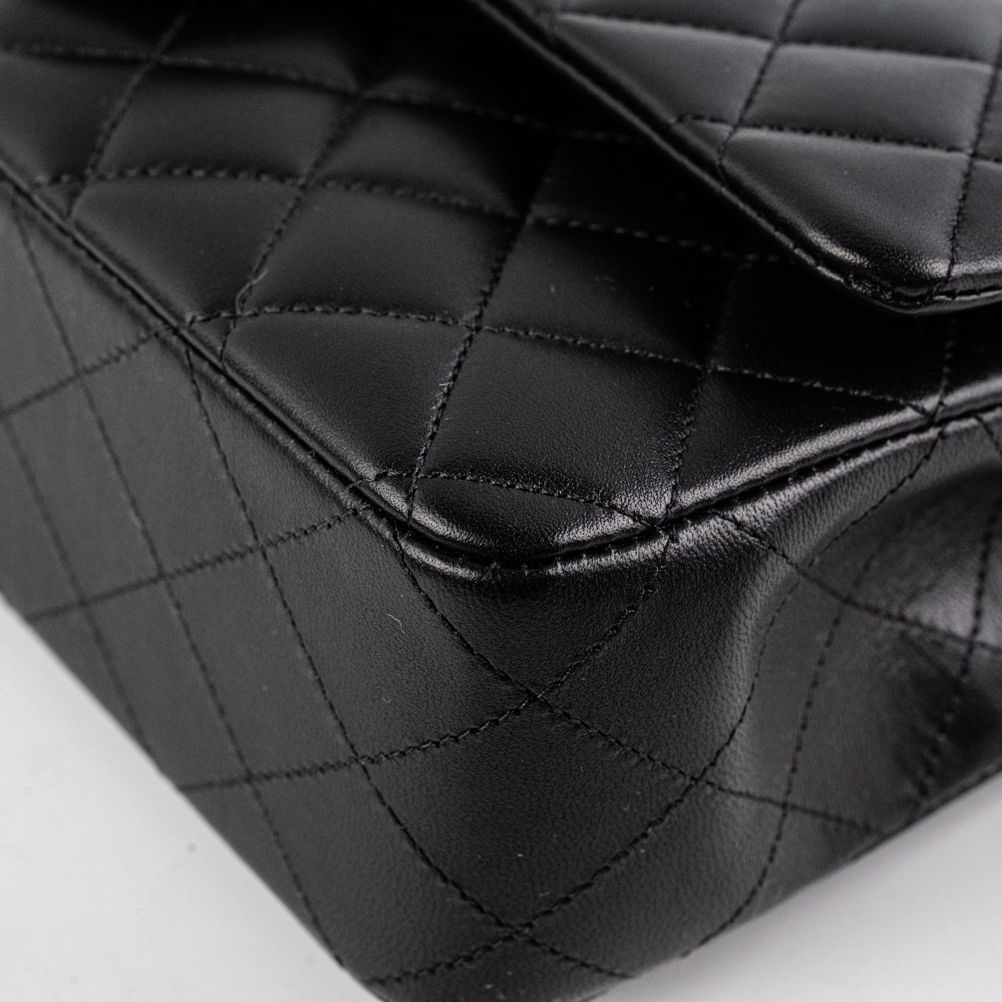 Chanel Classic Flap Medium/Large Lambskin Black Bag - Microchipped