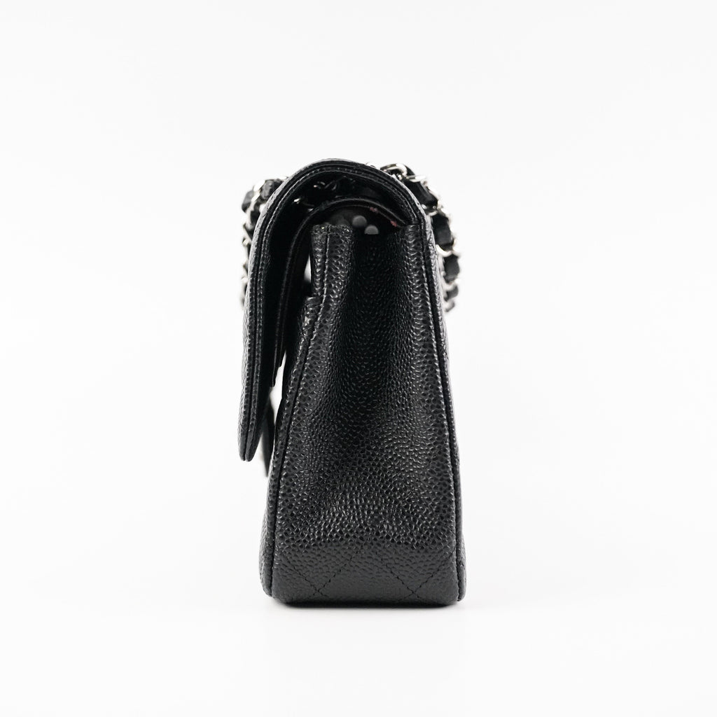 Chanel Medium/Large Double Classic Flap Caviar Black