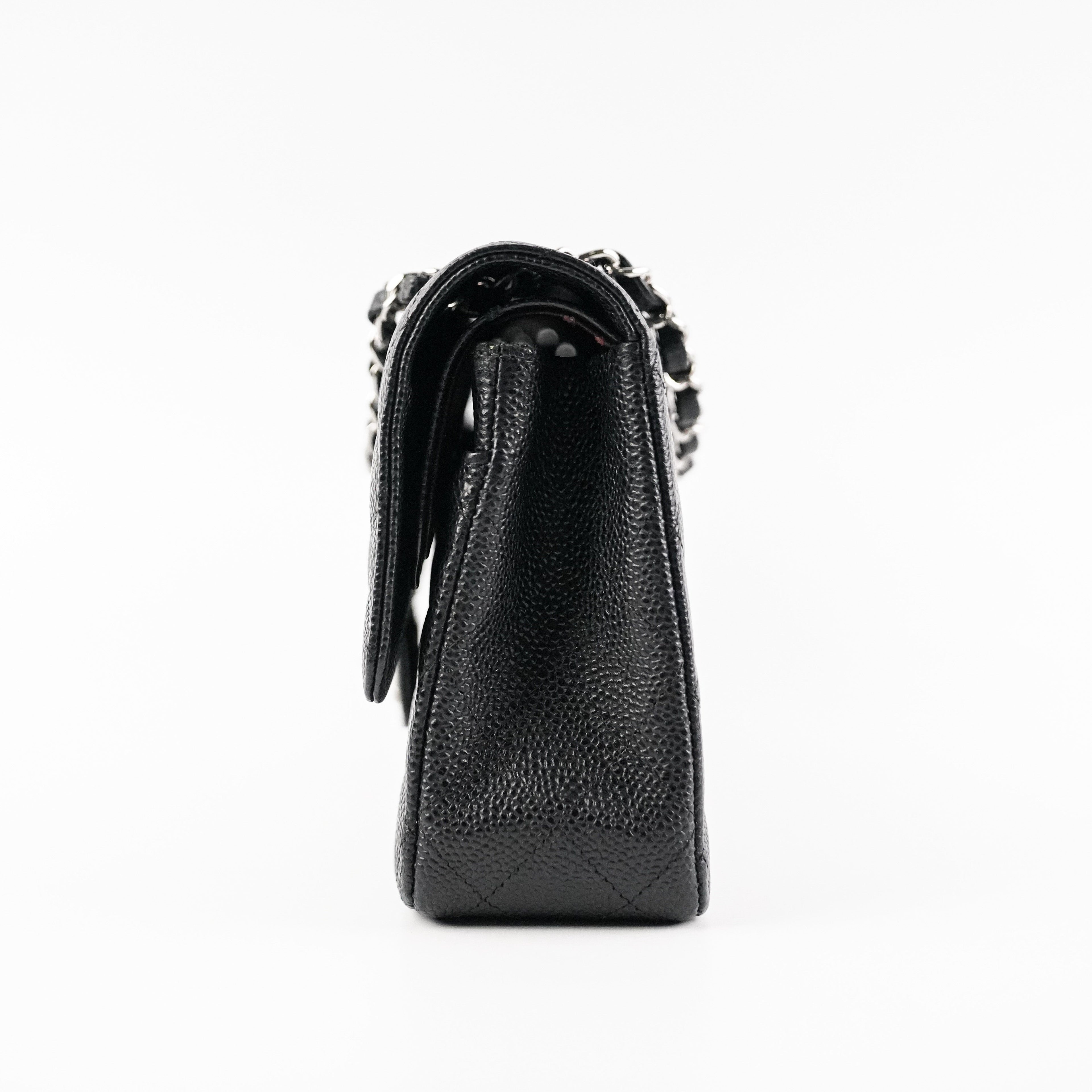 Chanel Medium/Large Double Classic Flap Caviar Black