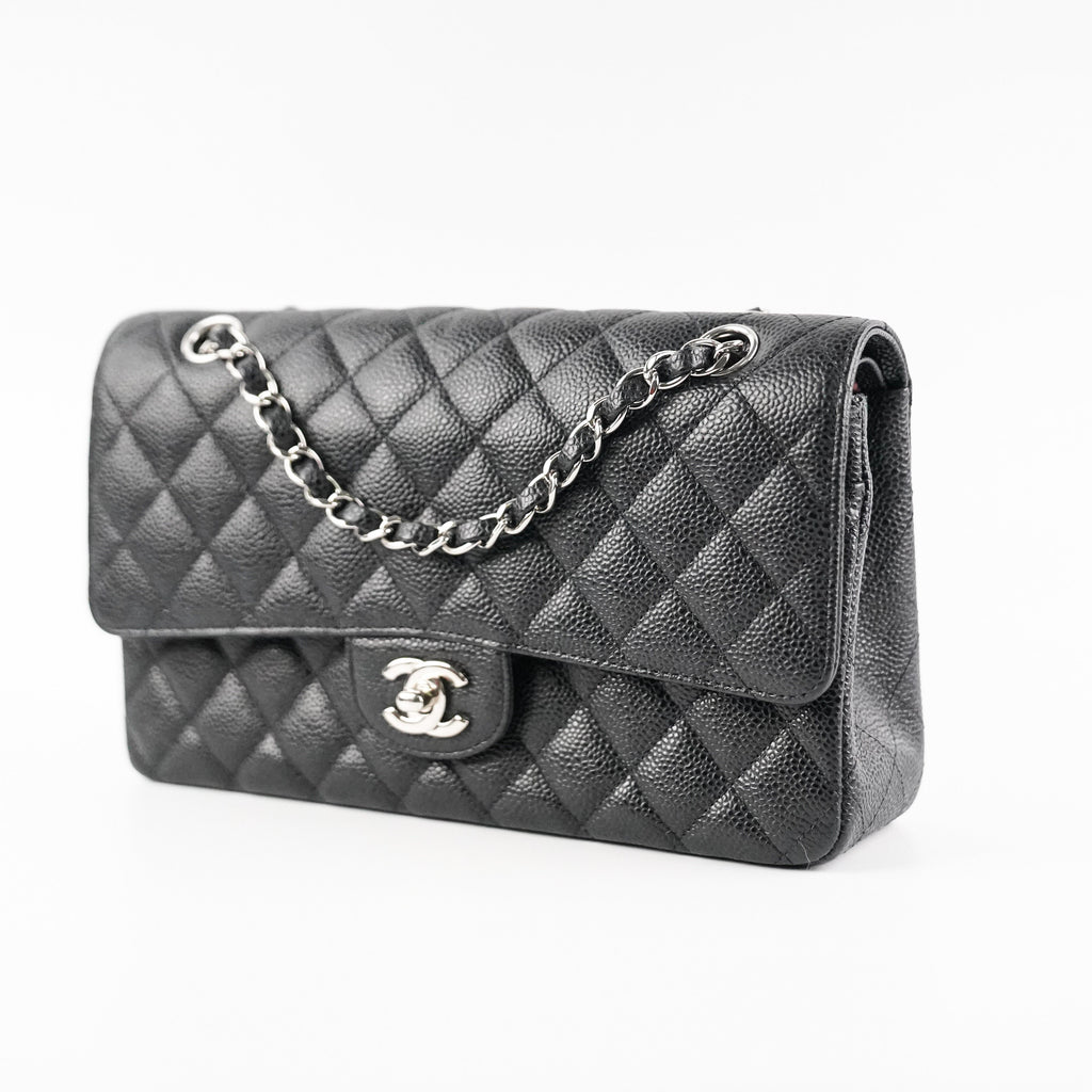 Chanel Medium/Large Double Classic Flap Caviar Black