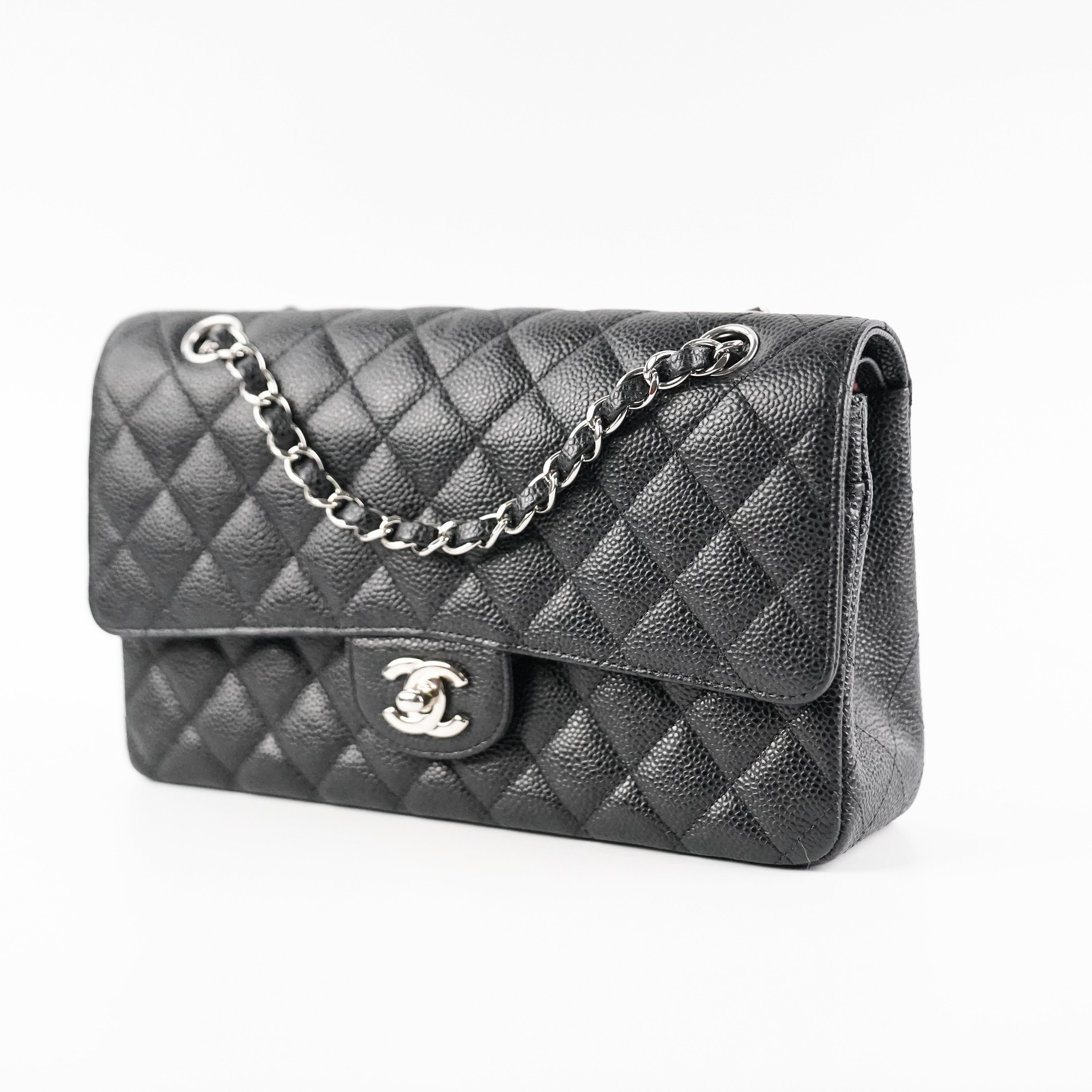 Chanel Medium/Large Double Classic Flap Caviar Black