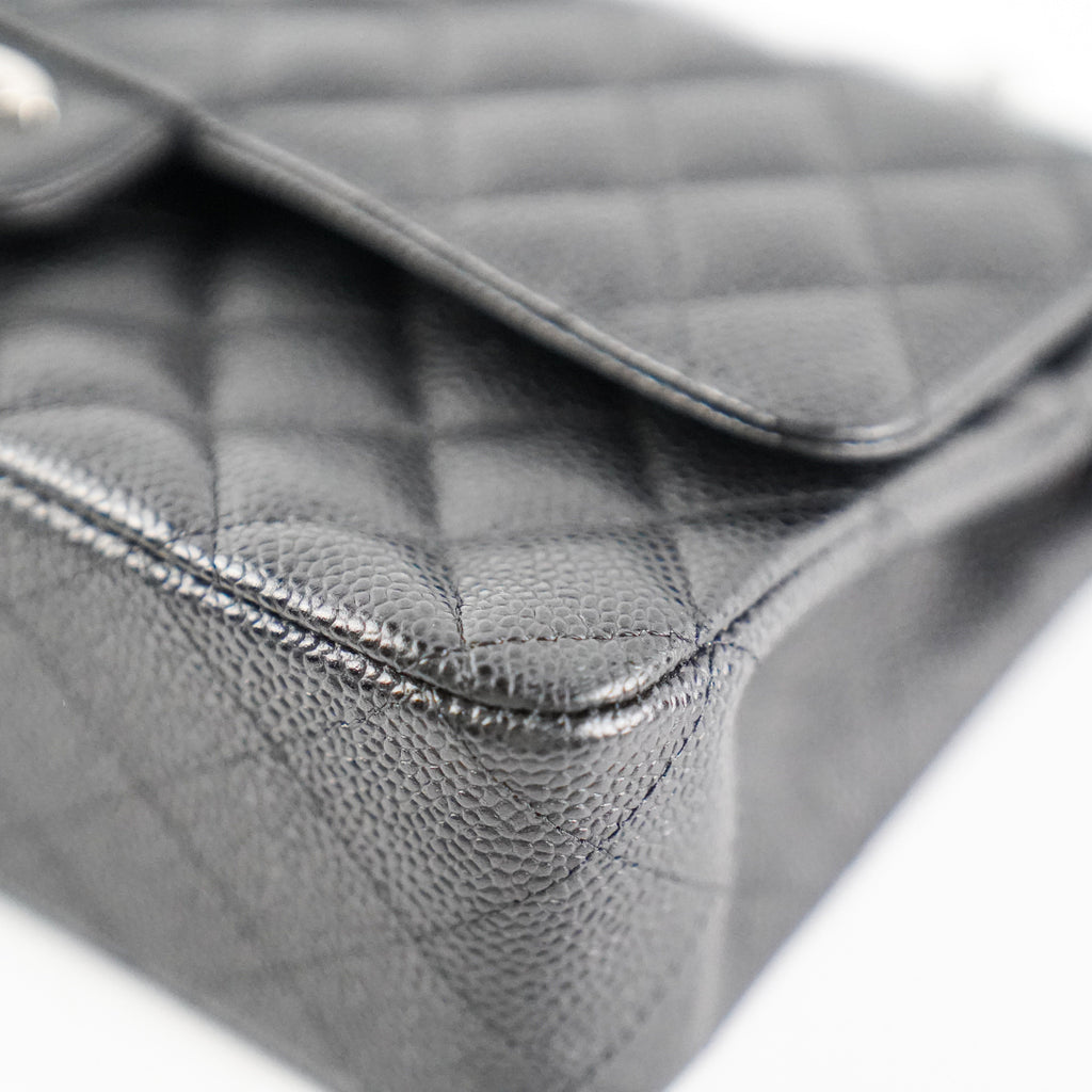 Chanel Medium/Large Double Classic Flap Caviar Black