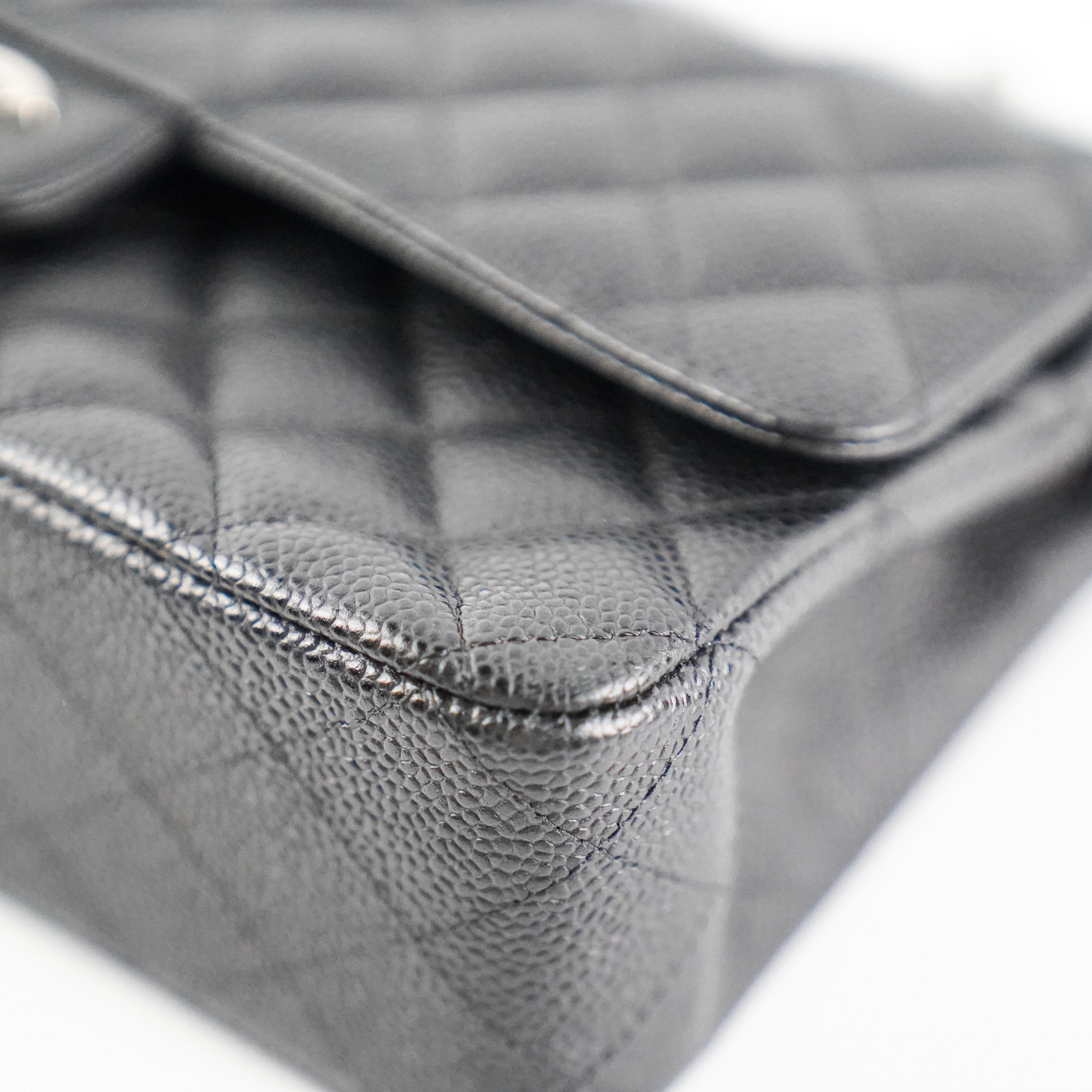 Chanel Medium/Large Double Classic Flap Caviar Black