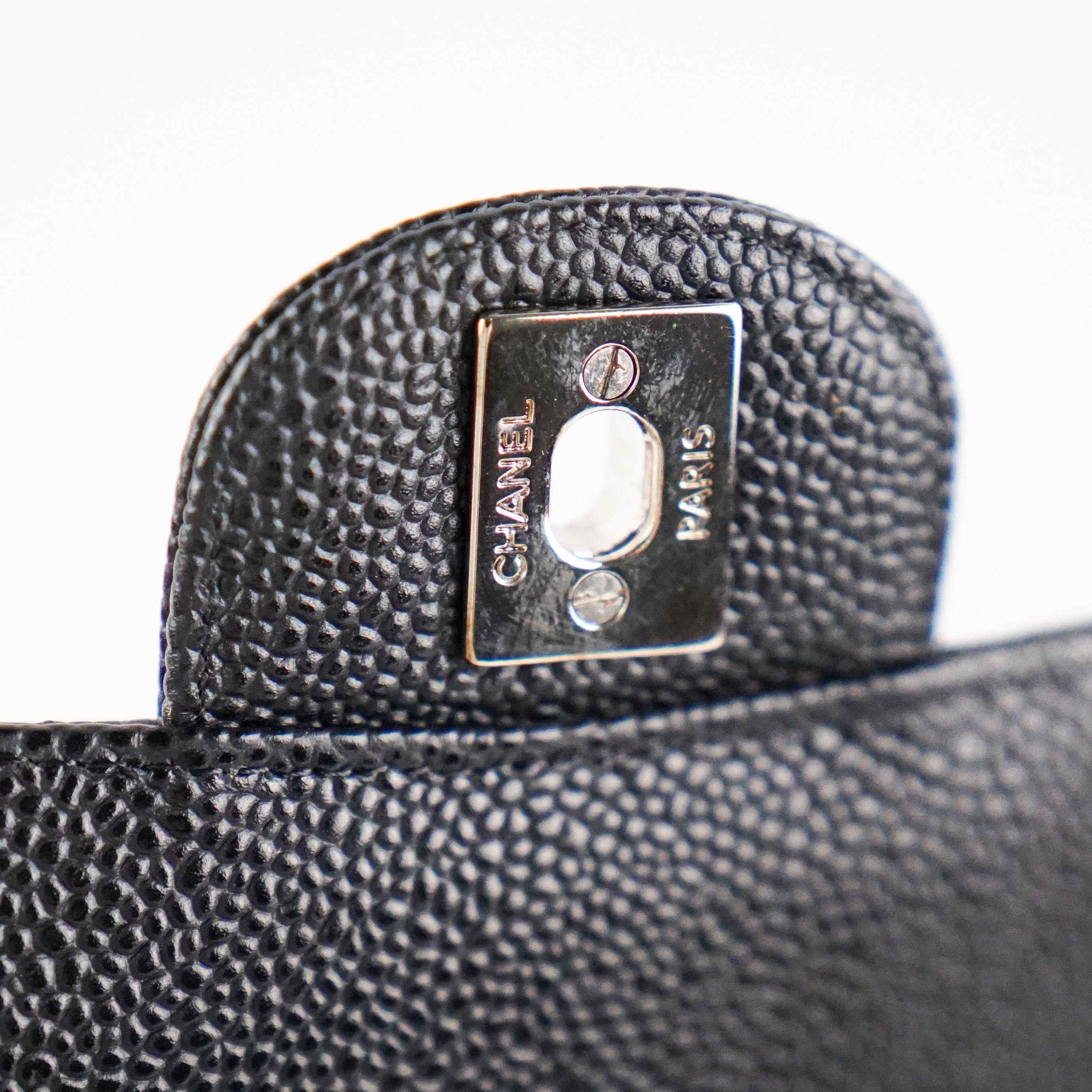Chanel Medium/Large Double Classic Flap Caviar Black
