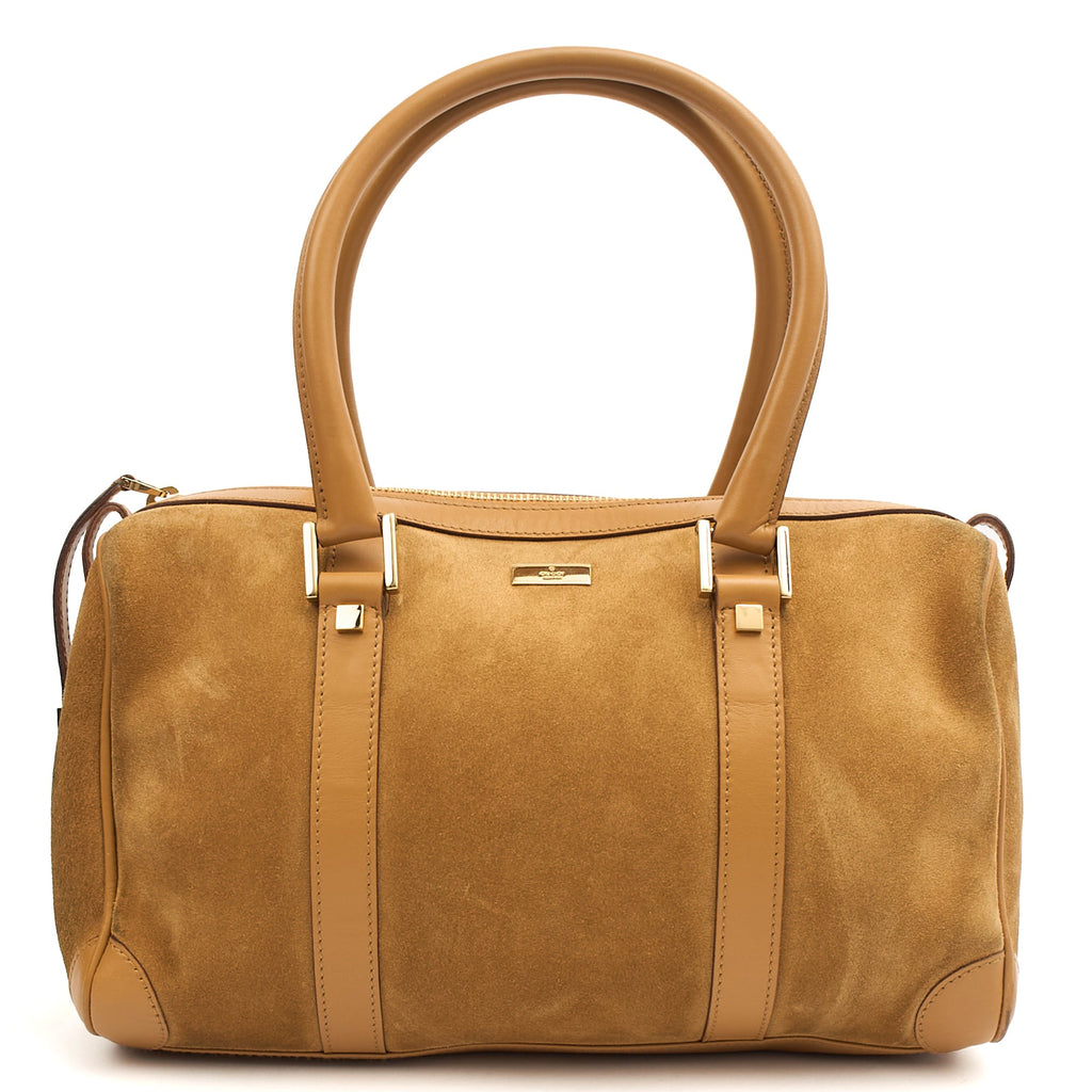 Gucci Tote Boston in Brown, Suede