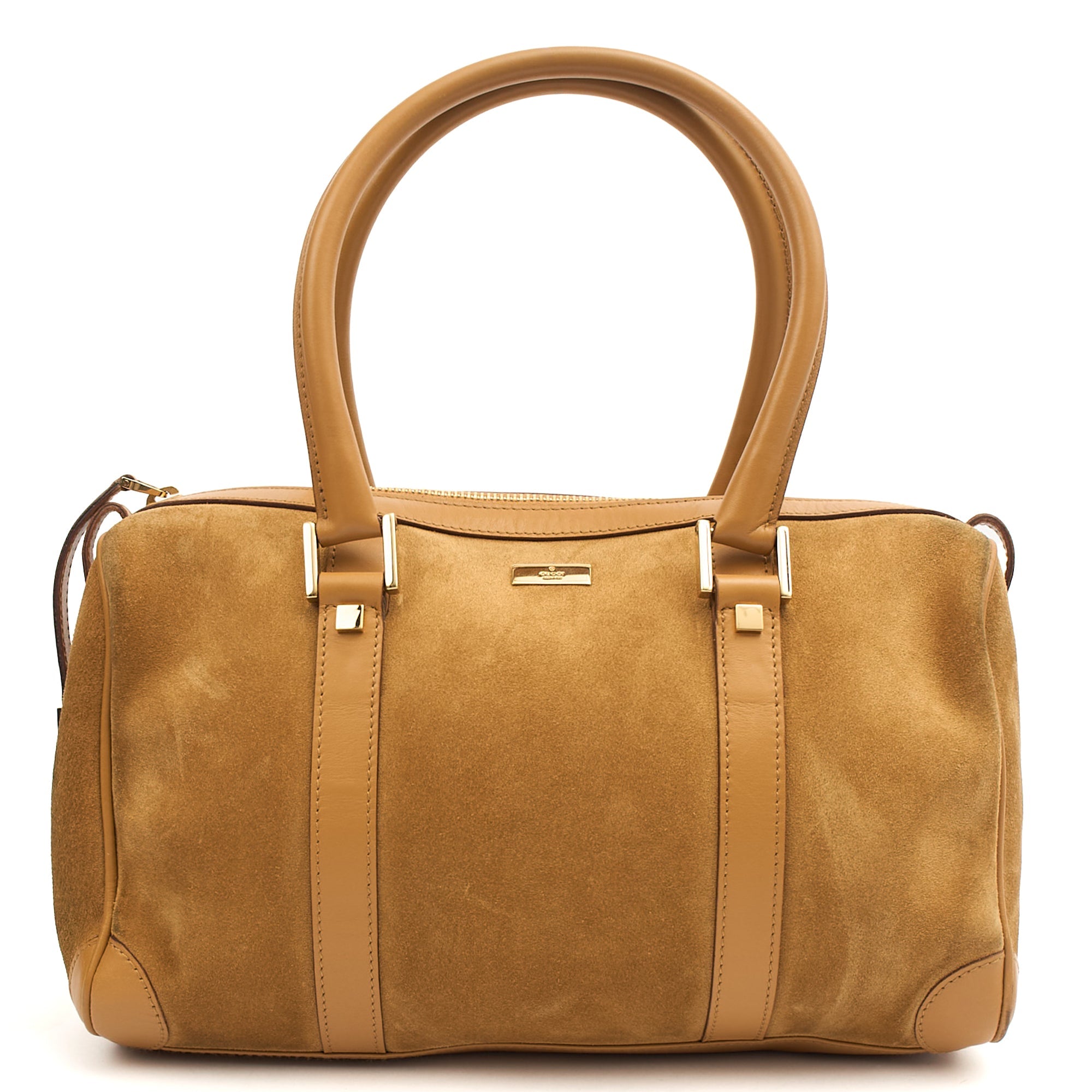 Gucci Tote Boston in Brown, Suede