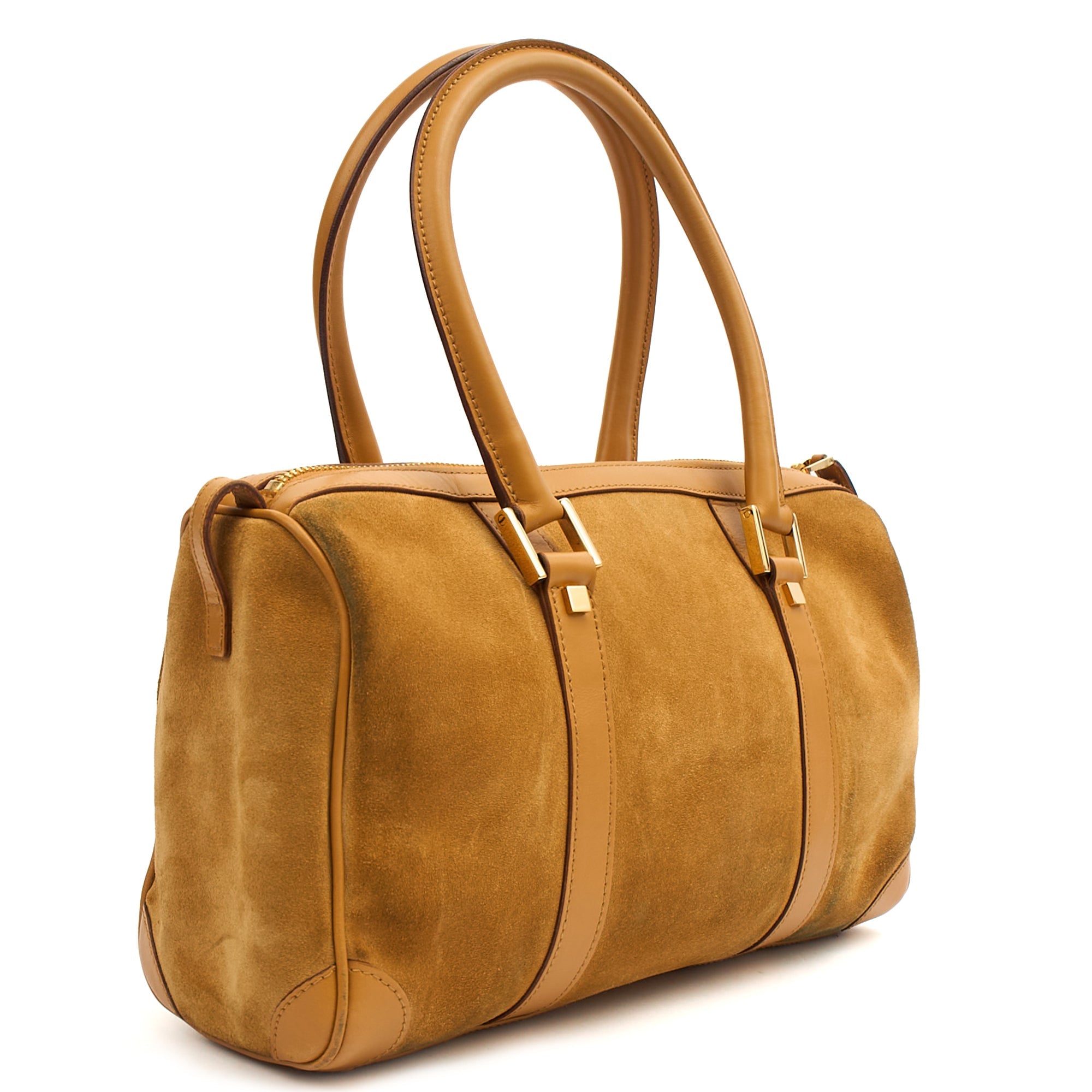 Gucci Tote Boston in Brown, Suede