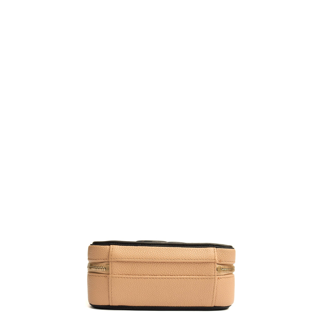 Chanel Cross Body CC Filigree Vanity Case in Neutral, Caviar Leather