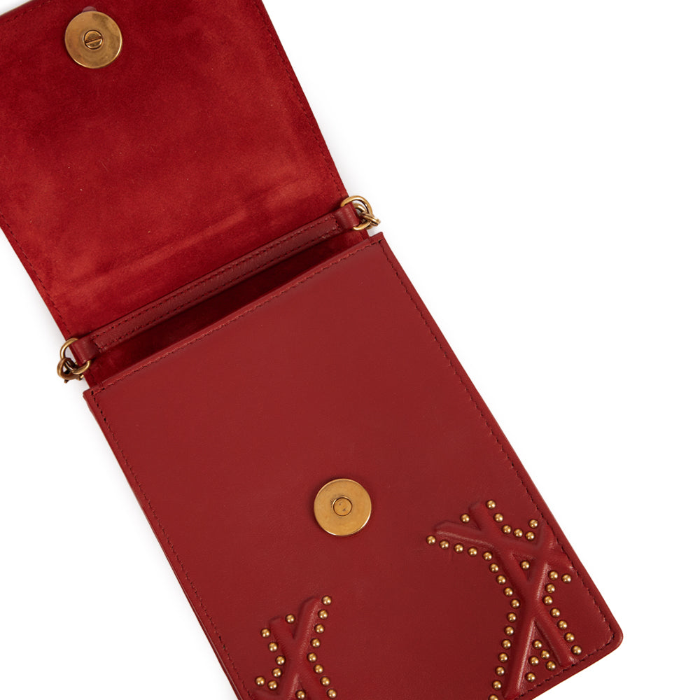 Christian Dior Diorama Pouch in Red, Calfskin