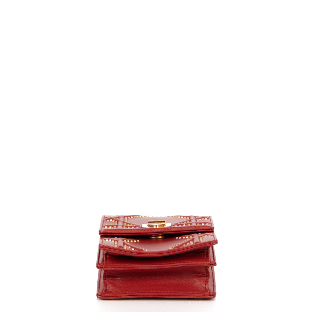 Christian Dior Diorama Pouch in Red, Calfskin