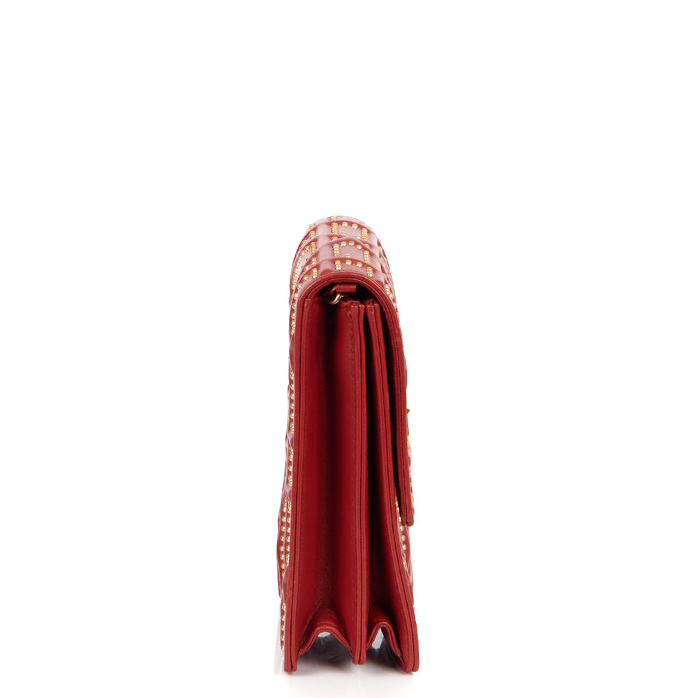 Christian Dior Diorama Pouch in Red, Calfskin