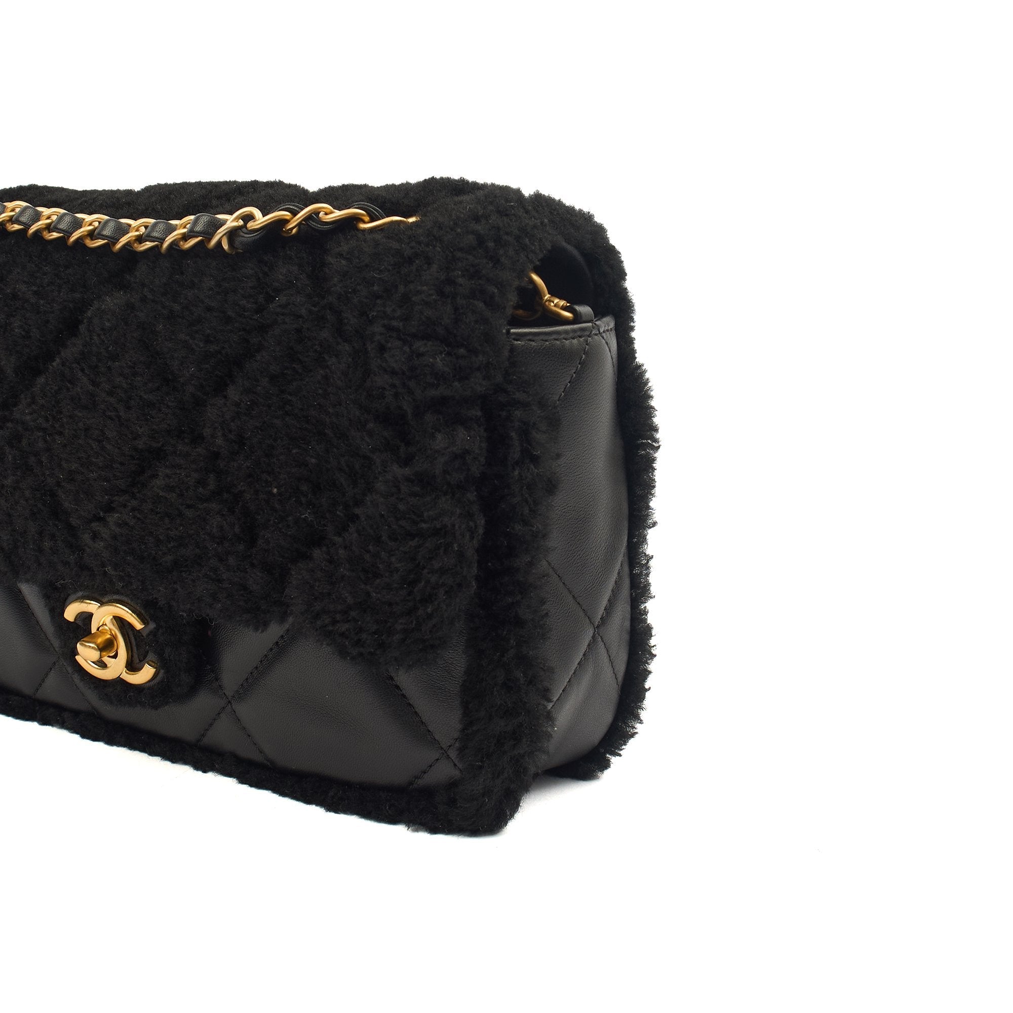 Chanel Shoulder Bag Flap Bag in Black, Canvas
