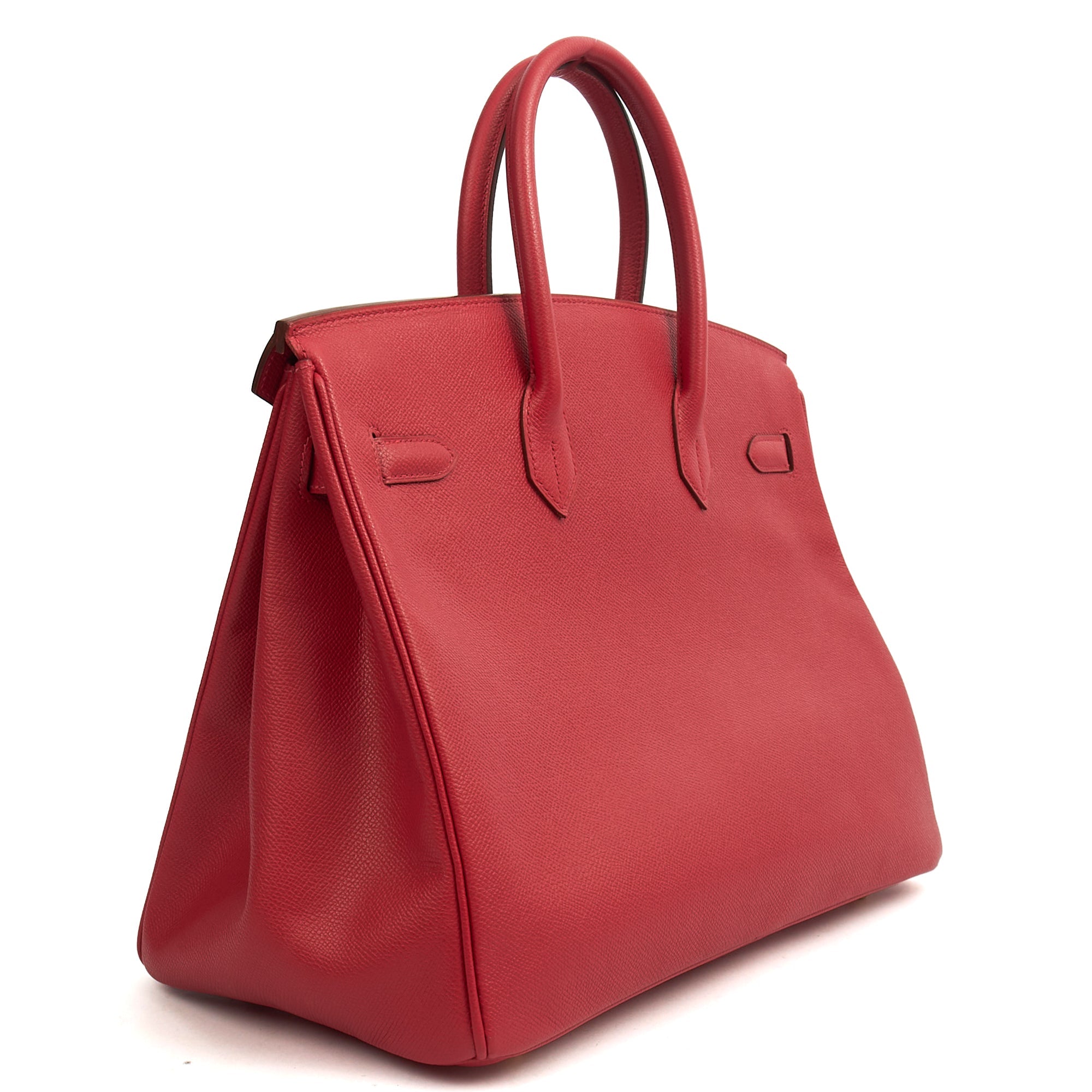 Hermes Tote Birkin 35 in Rouge Casaque, Epsom Leather