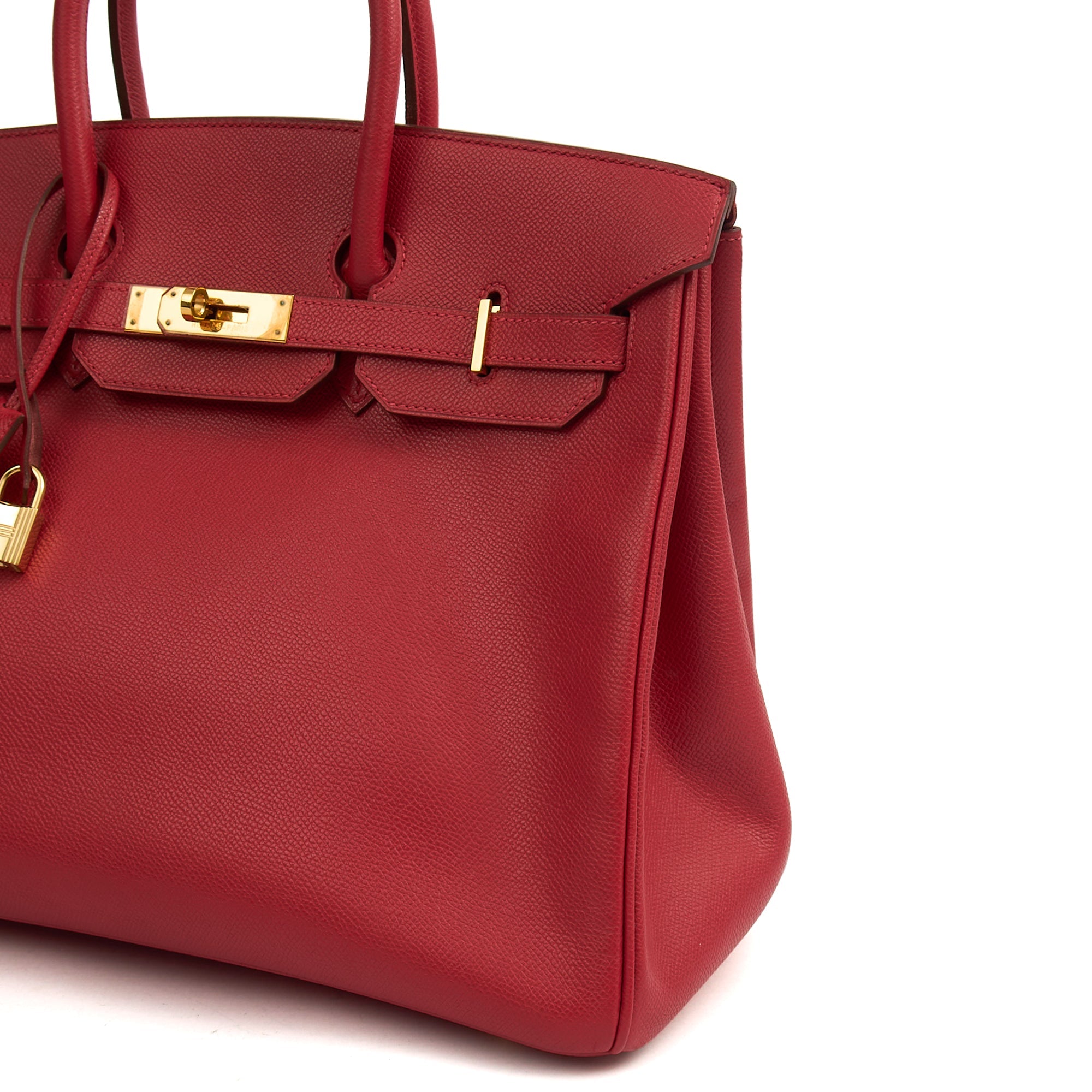 Hermes Tote Birkin 35 in Rouge Casaque, Epsom Leather
