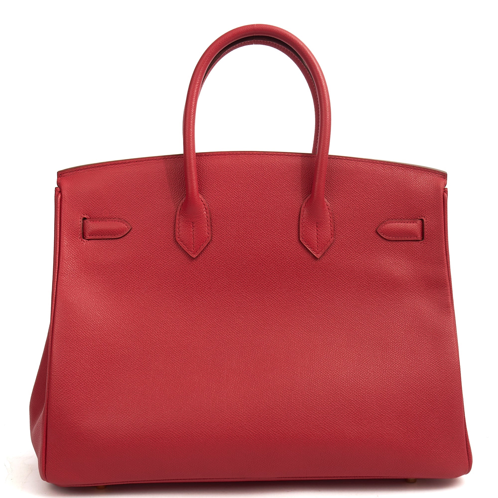 Hermes Tote Birkin 35 in Rouge Casaque, Epsom Leather