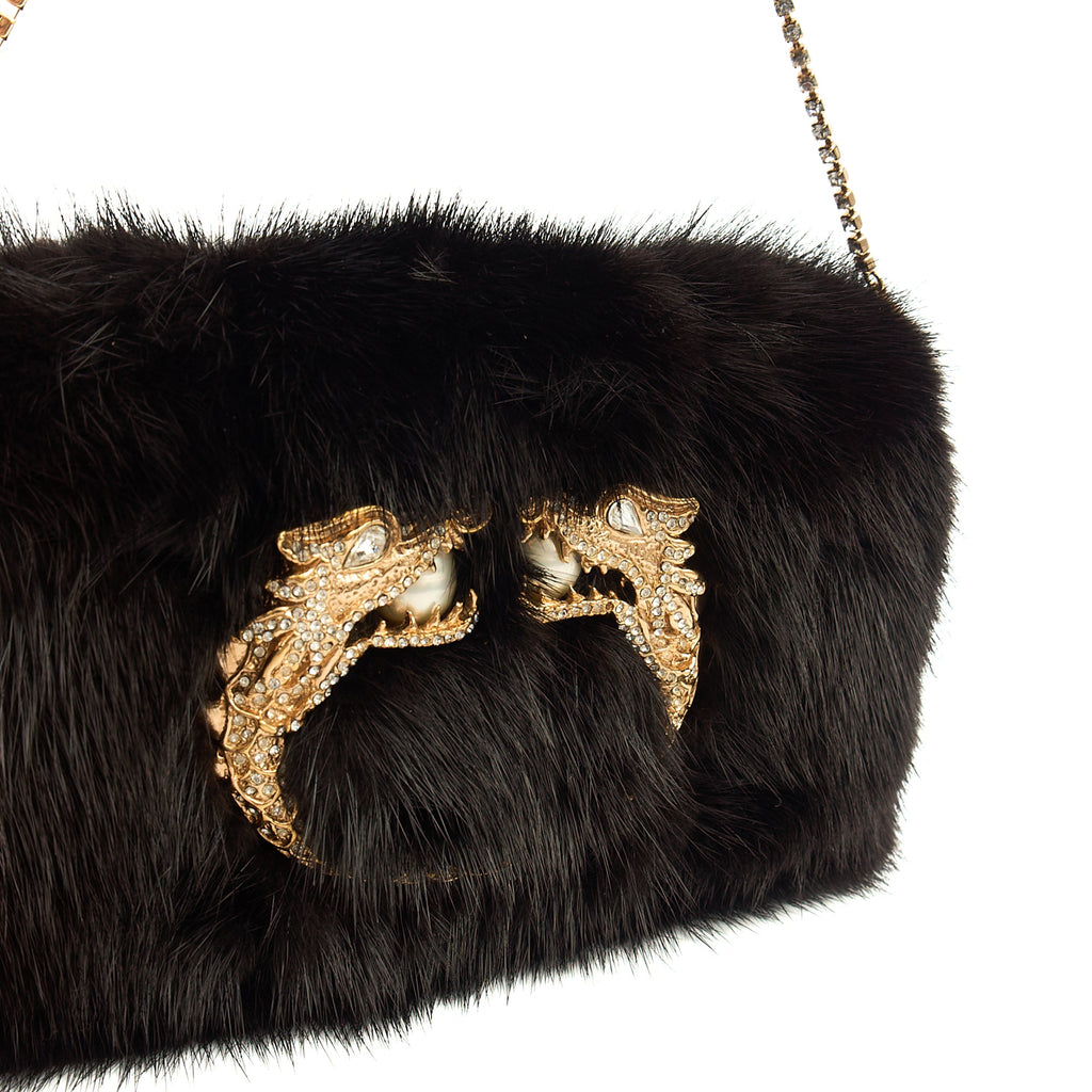 **TOM FORD ERA** Gucci Horsebit Chain Bag in Black, Exotic