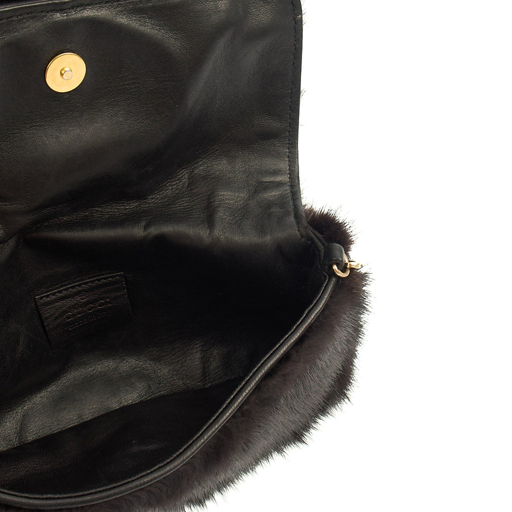 **TOM FORD ERA** Gucci Horsebit Chain Bag in Black, Exotic