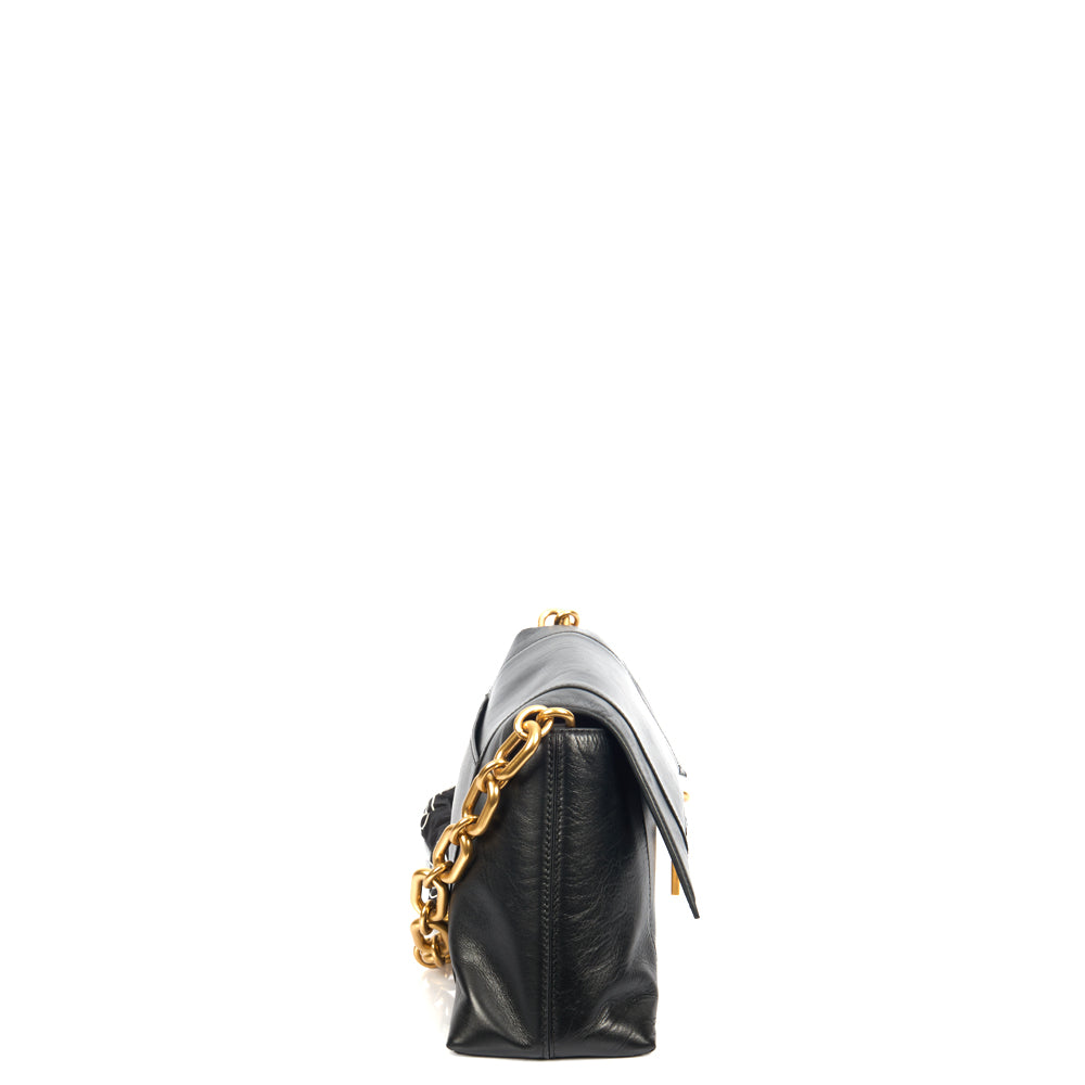 Balenciaga Shoulder Bag Downtown - Small in Black, Veau (Calfskin)