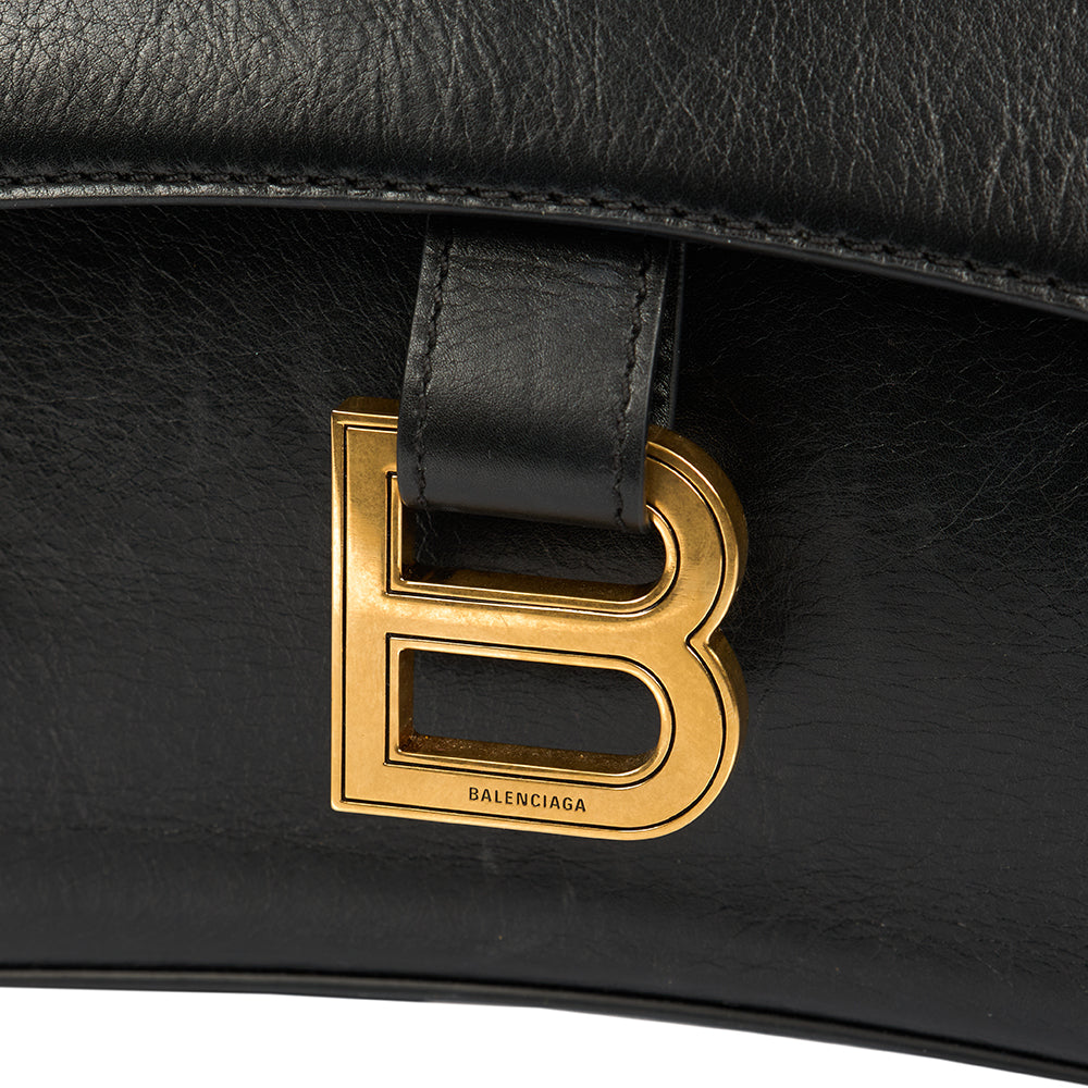 Balenciaga Shoulder Bag Downtown - Small in Black, Veau (Calfskin)