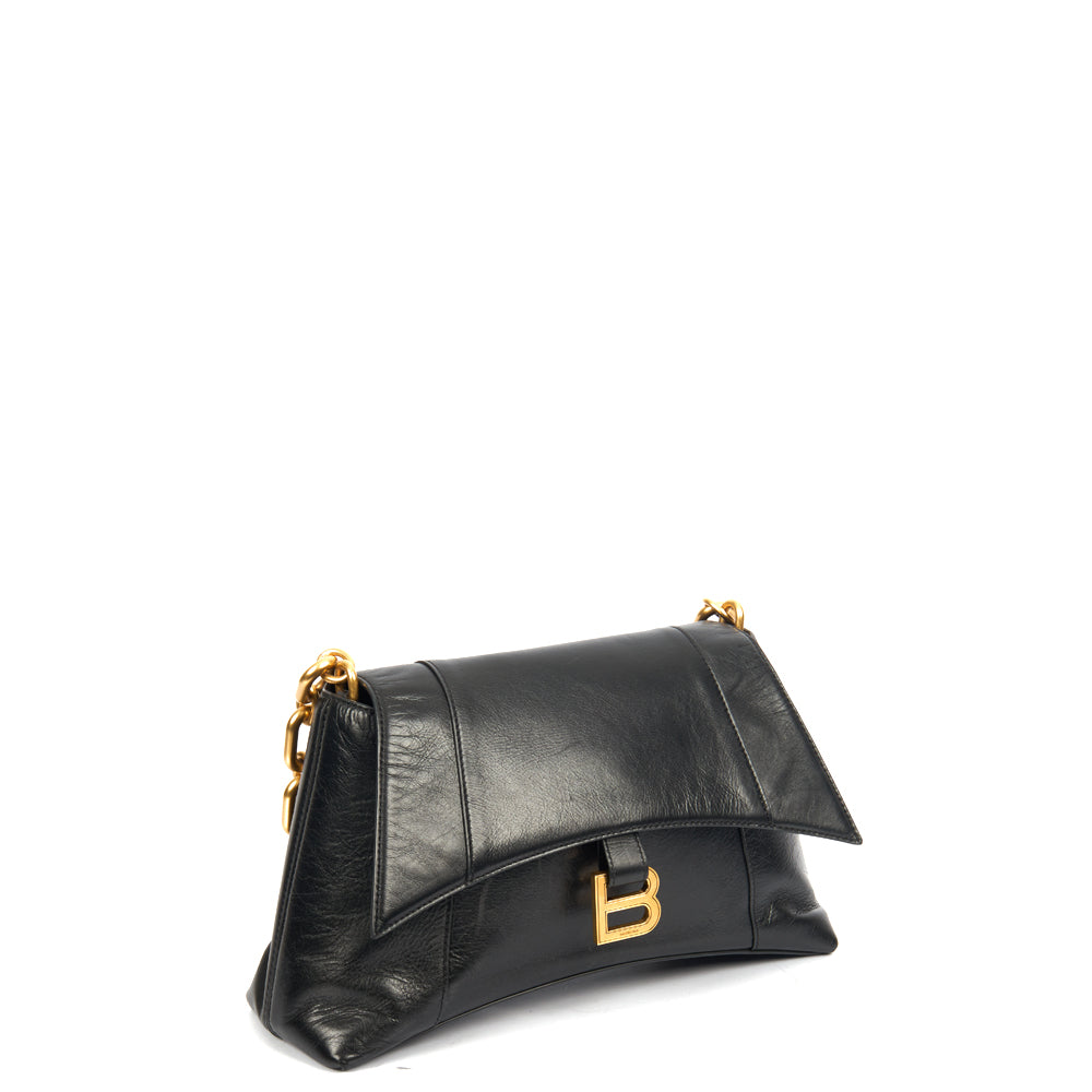 Balenciaga Shoulder Bag Downtown - Small in Black, Veau (Calfskin)