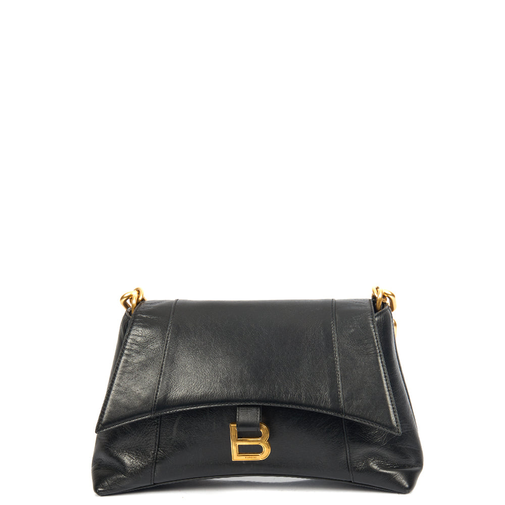 Balenciaga Shoulder Bag Downtown - Small in Black, Veau (Calfskin)