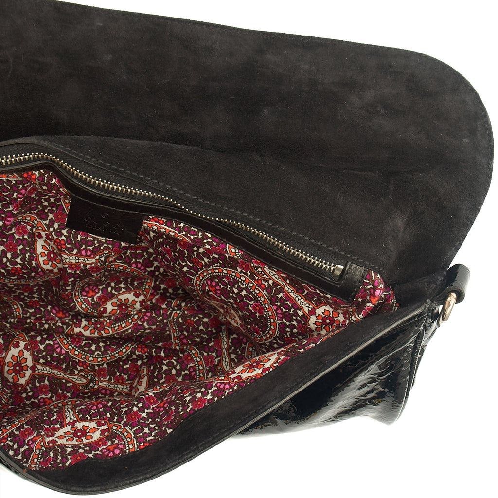 Gucci Shoulder Bag Vintage Shoulder Bag in Black, Patent Leather