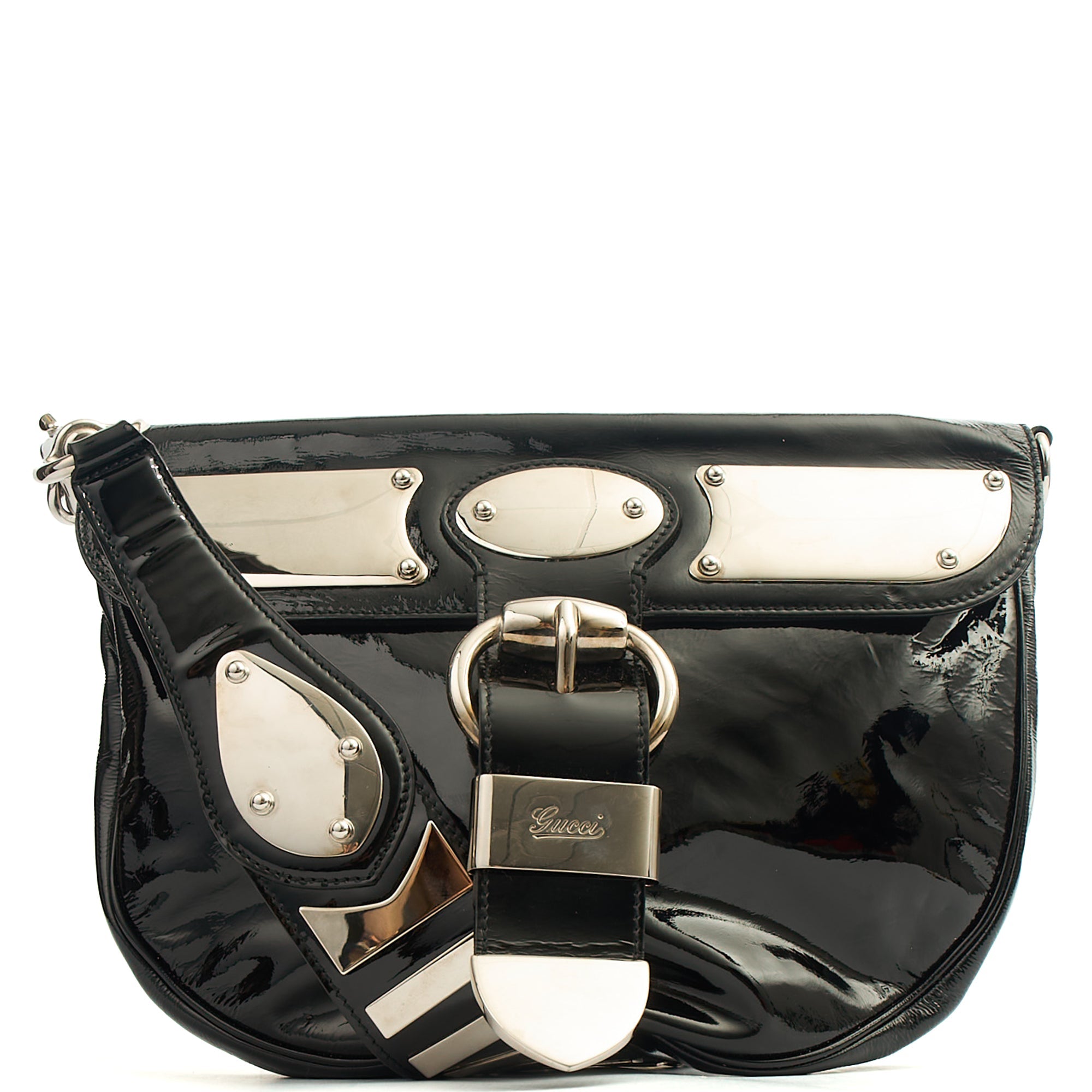Gucci Shoulder Bag Vintage Shoulder Bag in Black, Patent Leather