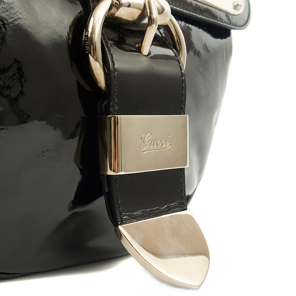 Gucci Shoulder Bag Vintage Shoulder Bag in Black, Patent Leather