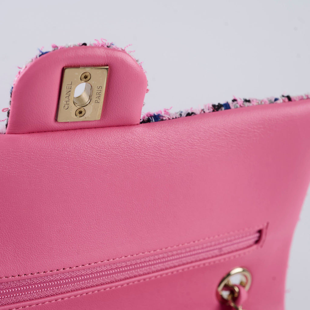 Chanel Classic Flap Medium/Large Pink Tweed