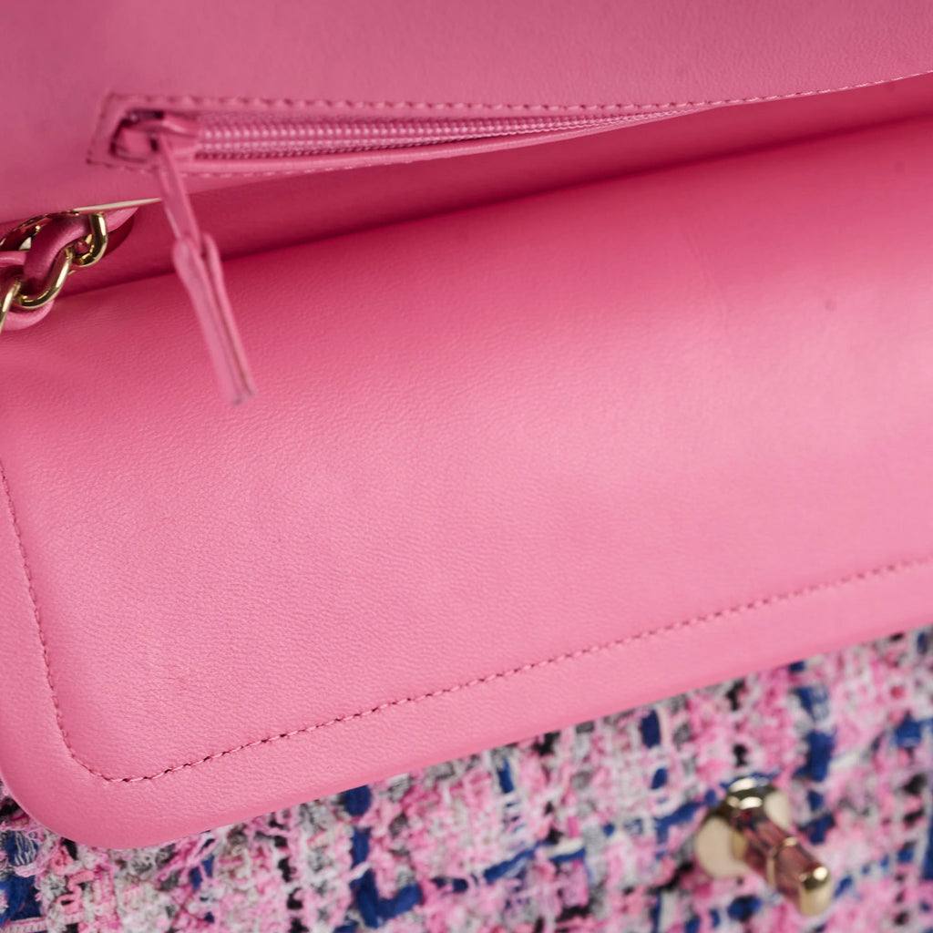Chanel Classic Flap Medium/Large Pink Tweed
