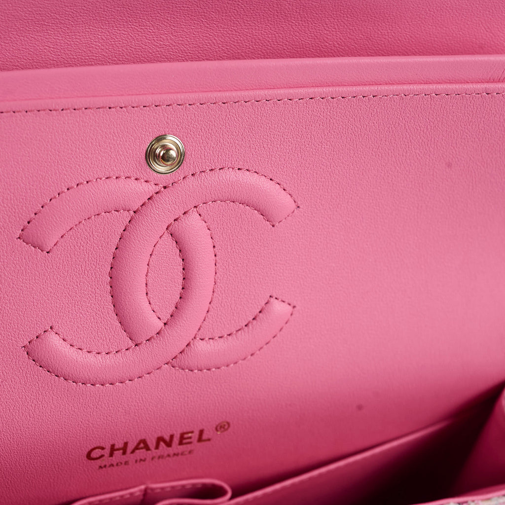 Chanel Classic Flap Medium/Large Pink Tweed