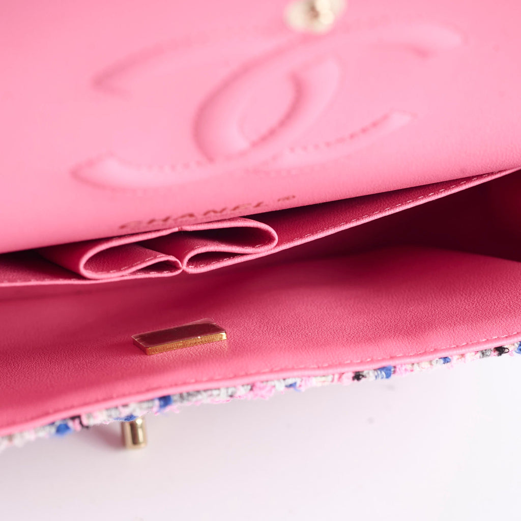 Chanel Classic Flap Medium/Large Pink Tweed