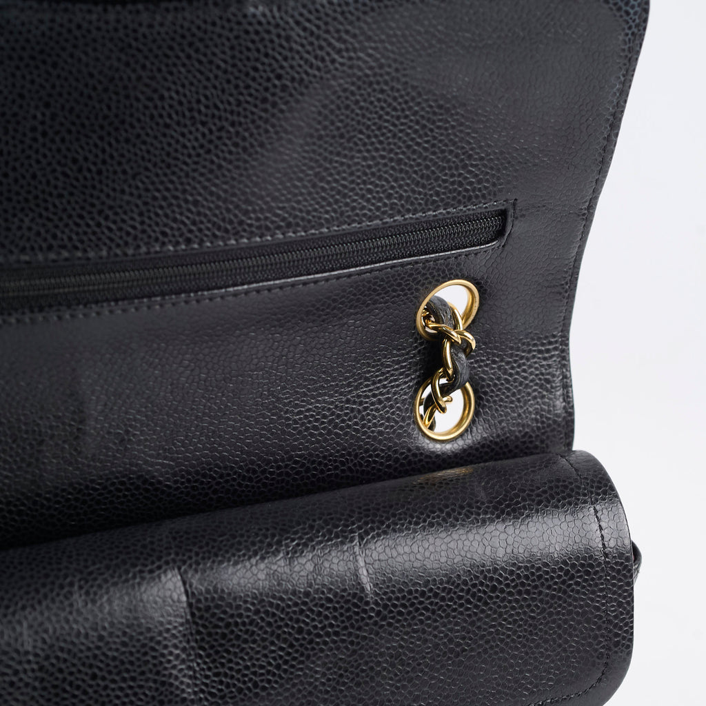Chanel Medium Classic Flap Black Caviar GHW 24 Series