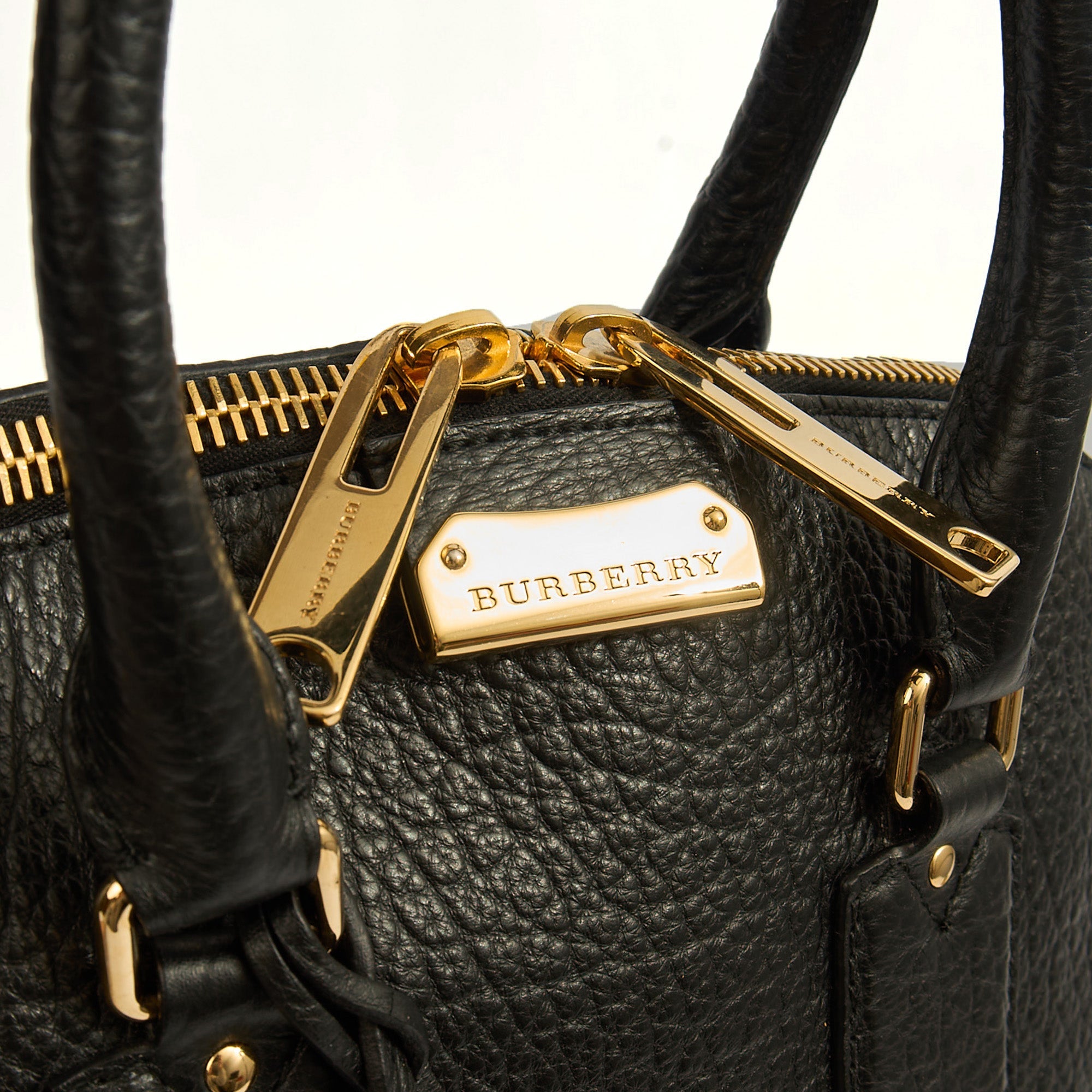 Burberry Tote Orchard Bowling Bag - Large in Black, Leather