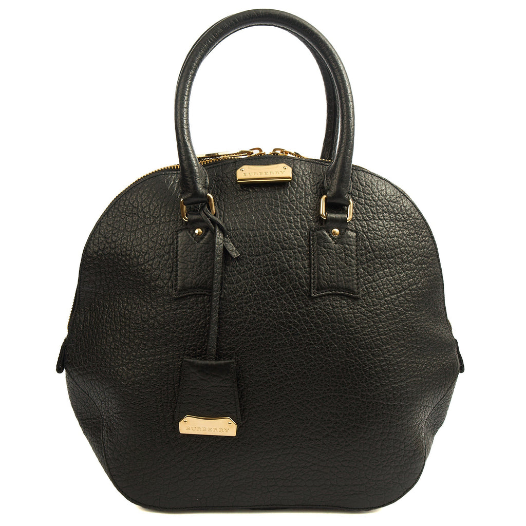 Burberry Tote Orchard Bowling Bag - Large in Black, Leather