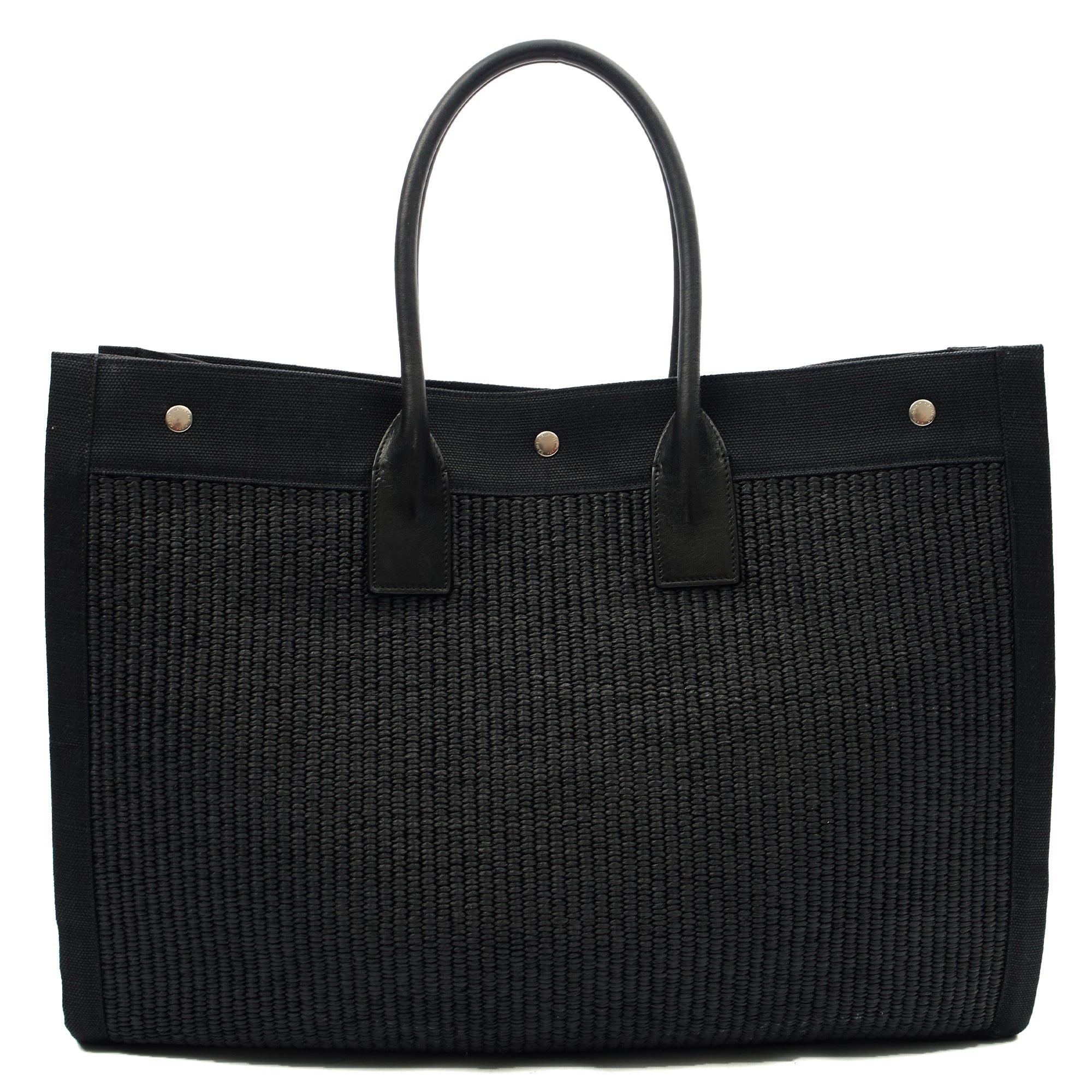 Saint Laurent Tote Rive Gauche Tote in Black, Fabric