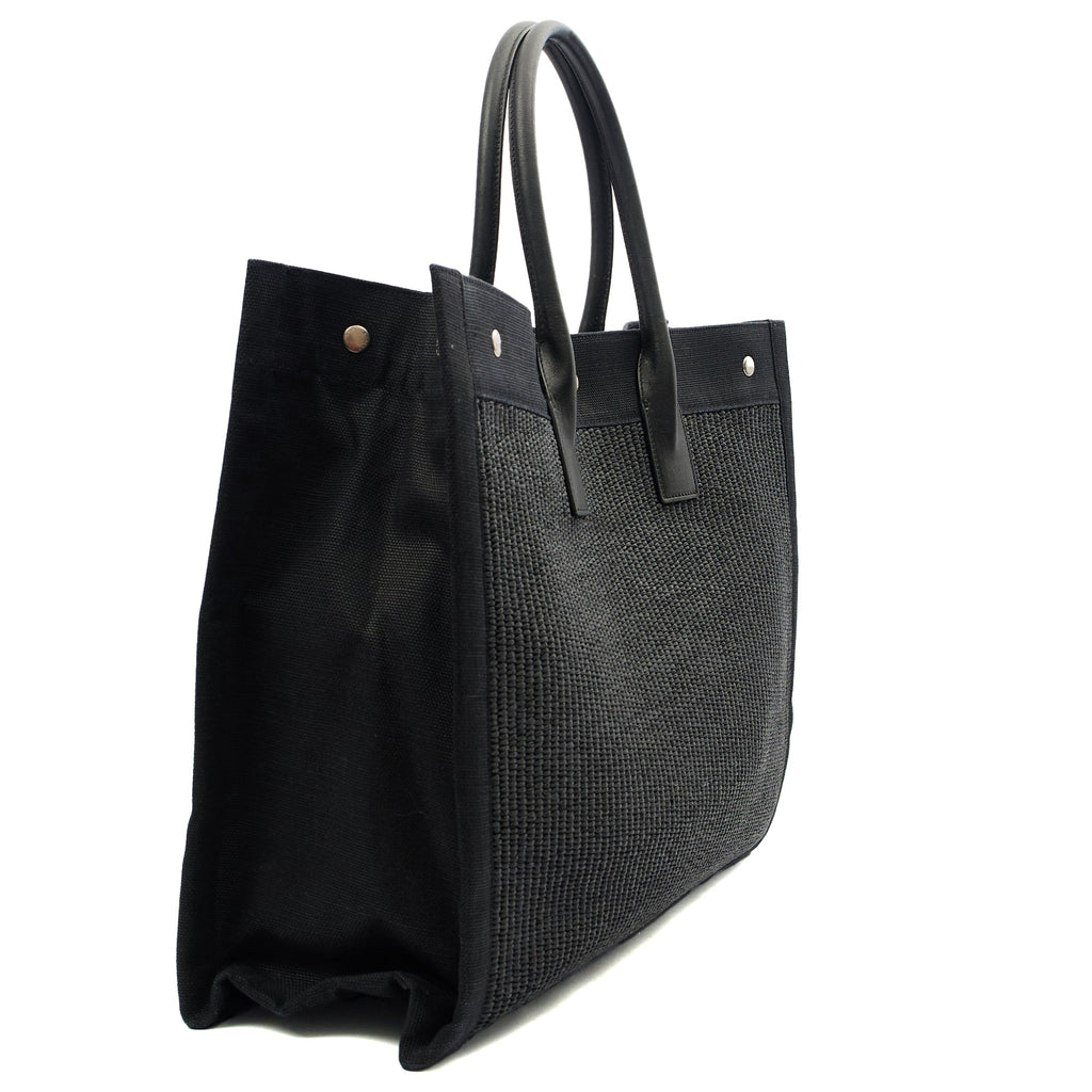 Saint Laurent Tote Rive Gauche Tote in Black, Fabric