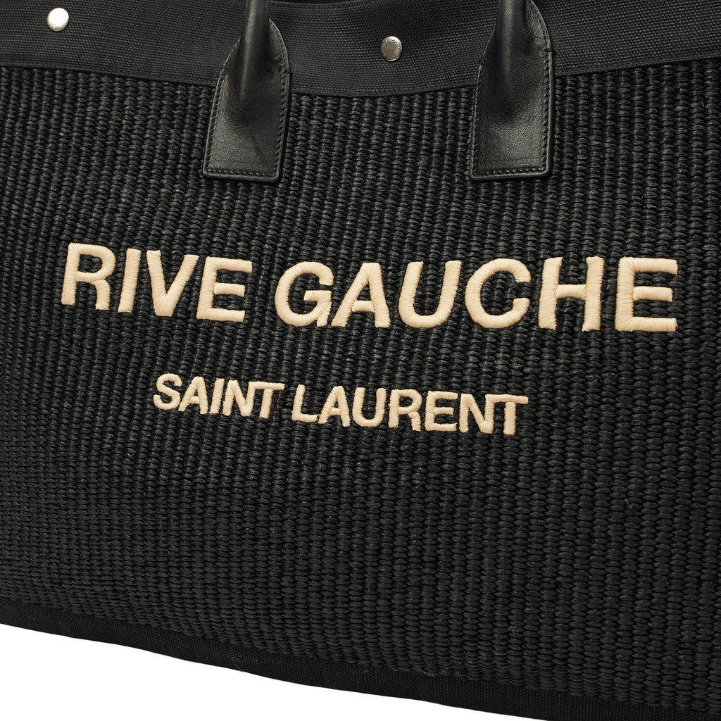 Saint Laurent Tote Rive Gauche Tote in Black, Fabric