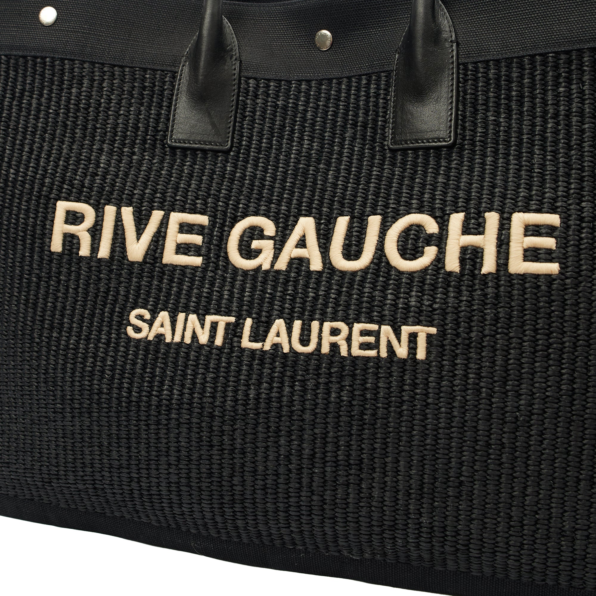 Saint Laurent Tote Rive Gauche Tote in Black, Fabric